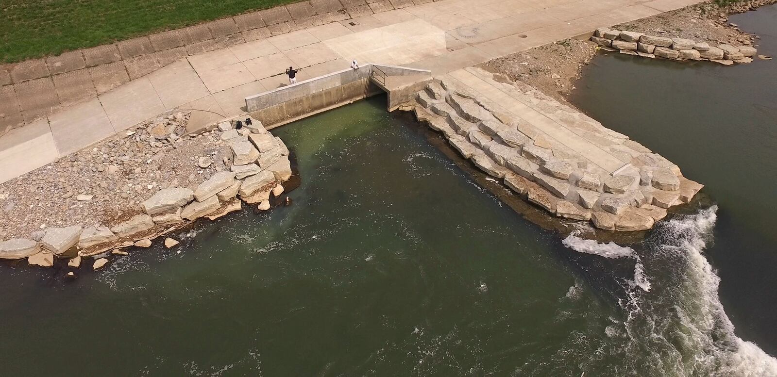 After a fund raising campaign and two years of construction, Riverscape River Run on the Great Miami River has been completed.  The $4 million project on the river is designed to draw canoe and kayak enthusiasts to downtown Dayton.  The grand opening is set for May 5, 2017.    TY GREENLEES / STAFF