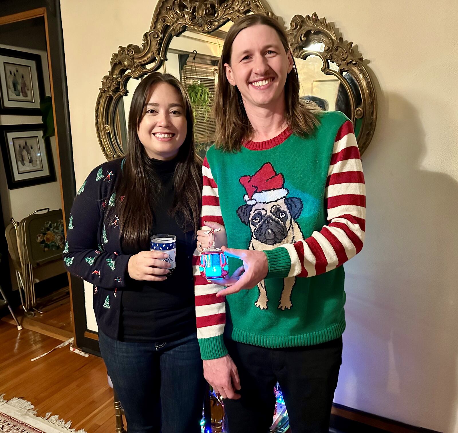 Gretchen Winterhalter and Kevin Loney are ready for the holidays. PHOTO/ROBIN MCMACKEN