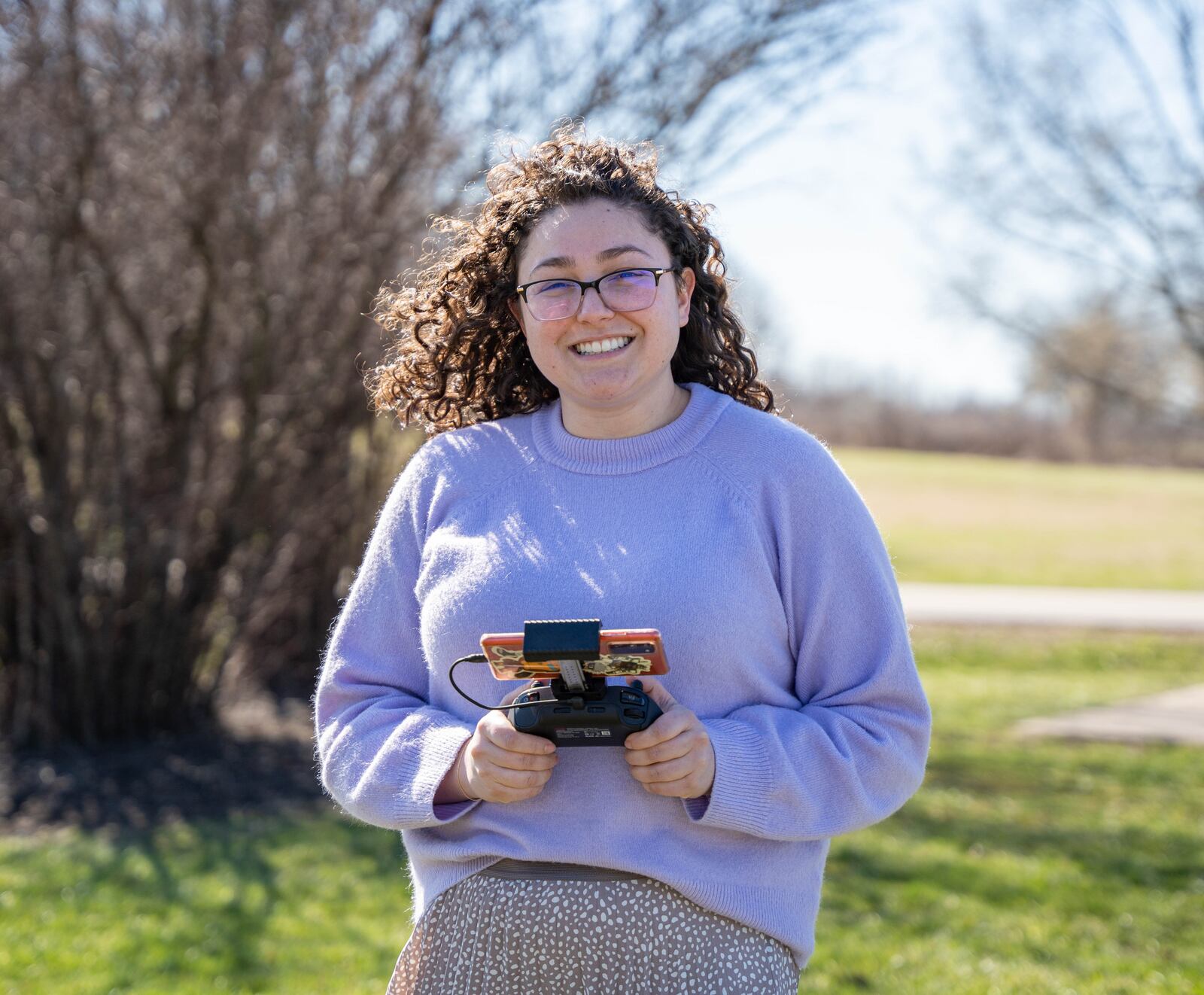 Learning to fly drones was an unexpected part of the job for Kara Hamby who is a public information officer with Montgomery County. CONTRIBUTED