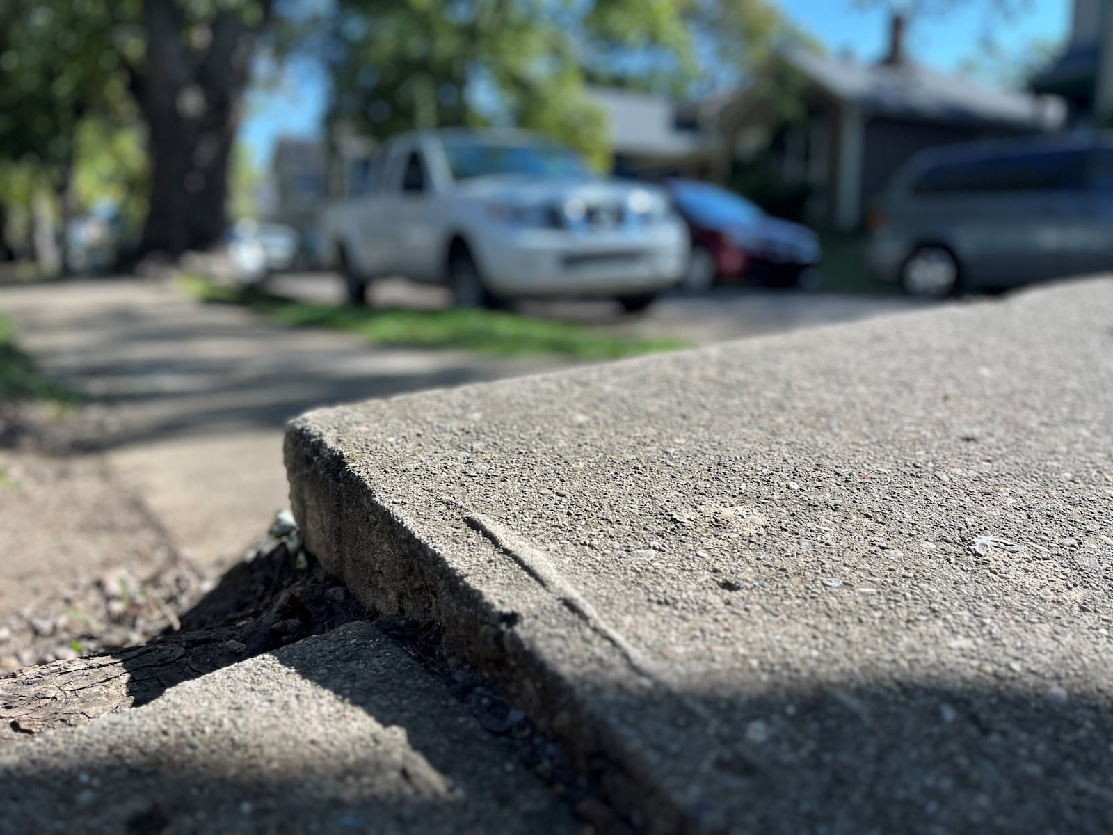 An uneven sidewalk in Dayton. CORNELIUS FROLIK / STAFF