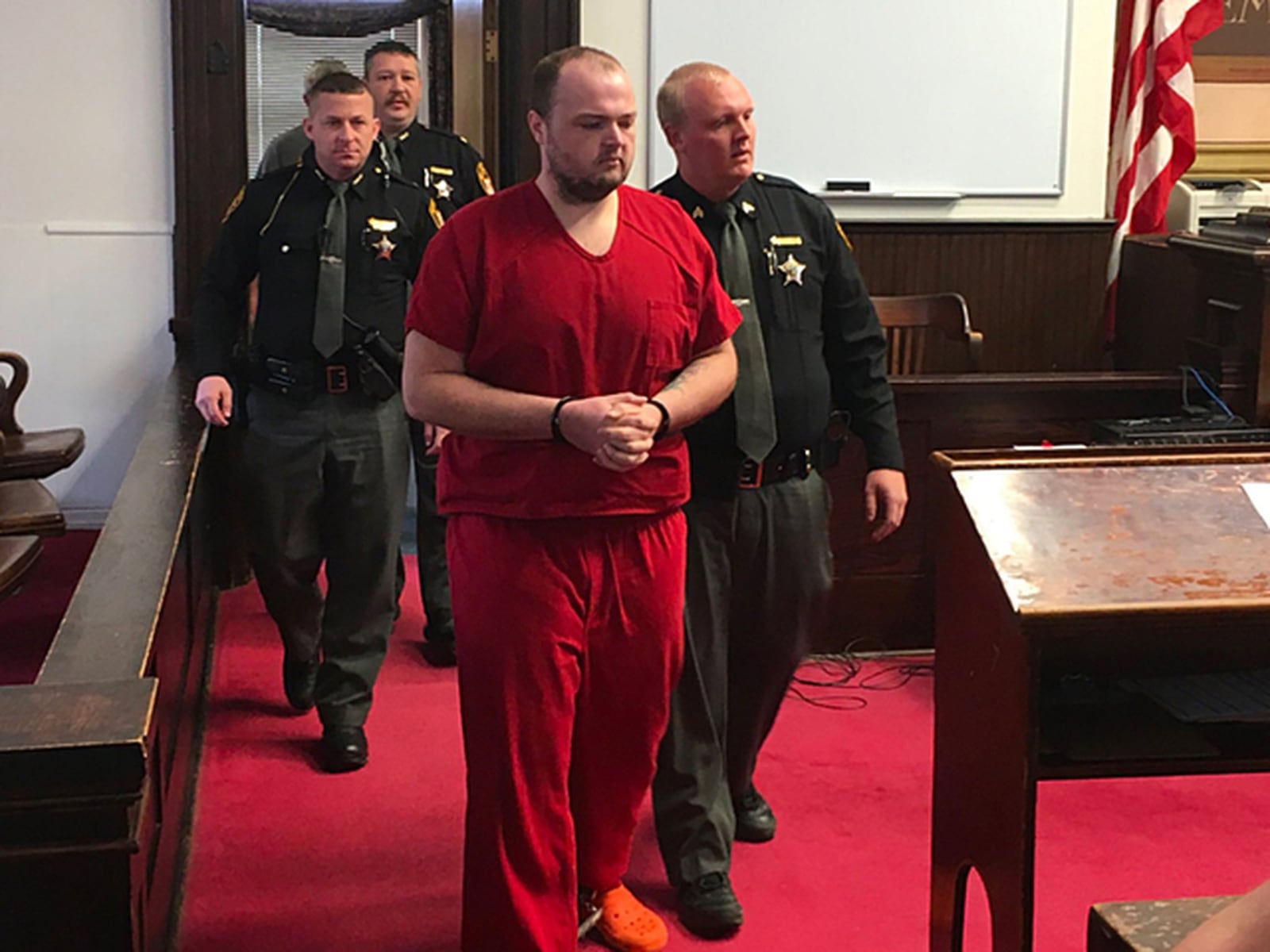 7) A Dayton Daily News investigation revealed that some of the bad blood between the Rhoden family and the Wagner family in Pike County stemmed from a custody dispute. Six members of the Wagner have been in connection with the murders of the Rhoden family in 2016. Here, George Wagner IV pleaded not guilty to charges in a Pike County court on Wednesday, Nov. 28. PHOTO BY WCPO-TV