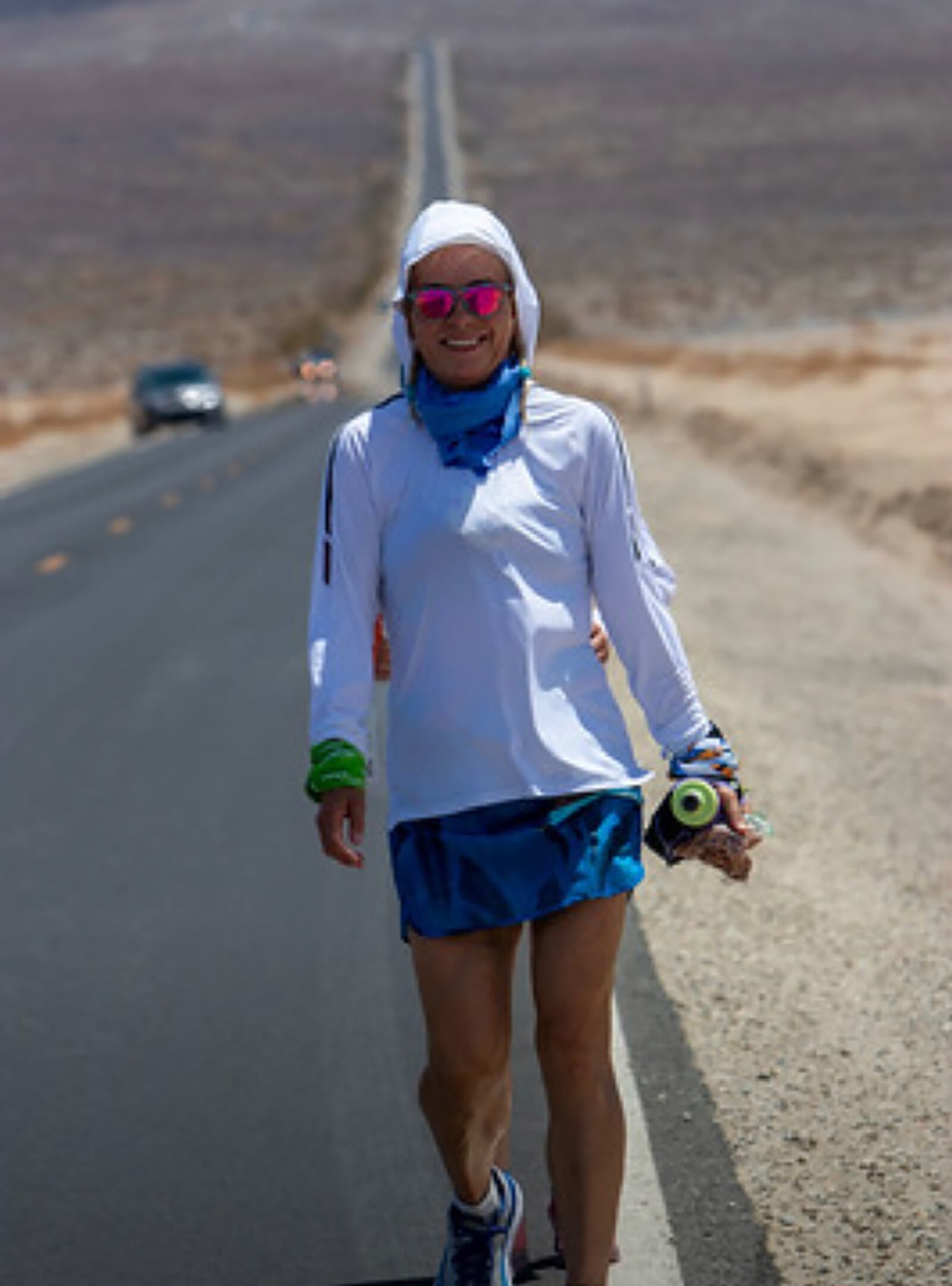 Aneta Zeppettella running Badwater, a 135-mile race through Death Valley, California in July 2022. CONTRIBUTED