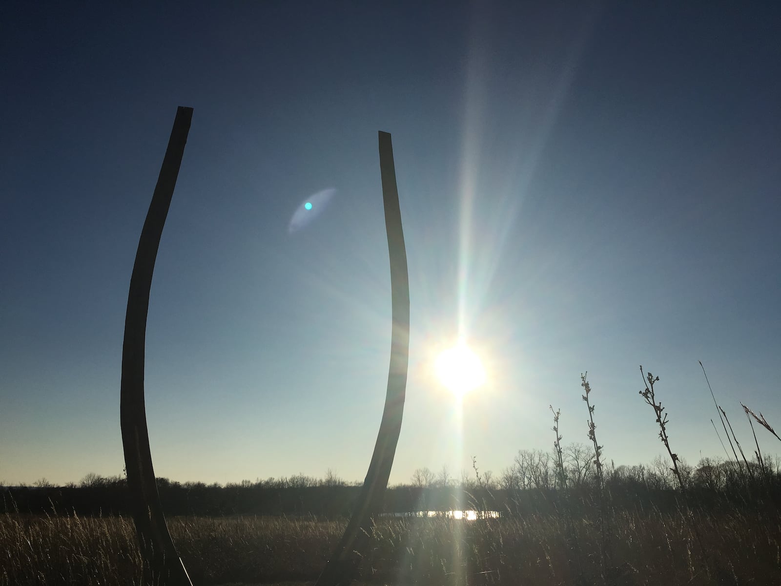 "I Invite You" sculpture at Possum Creek MetroPark.