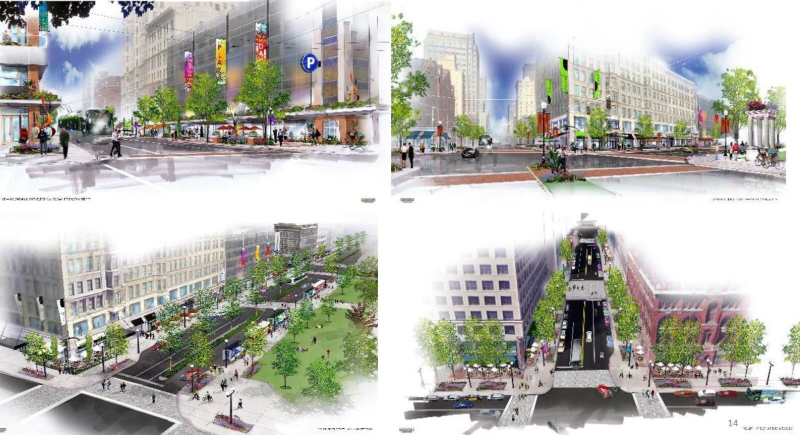 Conceptual renderings for downtown Dayton. CONTRIBUTED