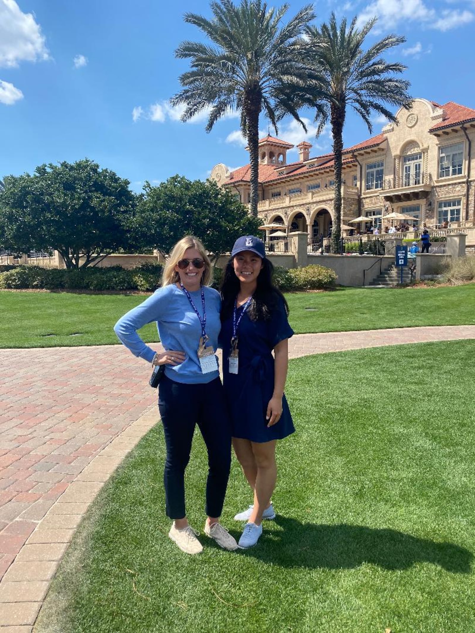 Leslie Grabeman (left) and Sharon Shin were the first female scoring team for The Players Championship. CONTRIBUTED