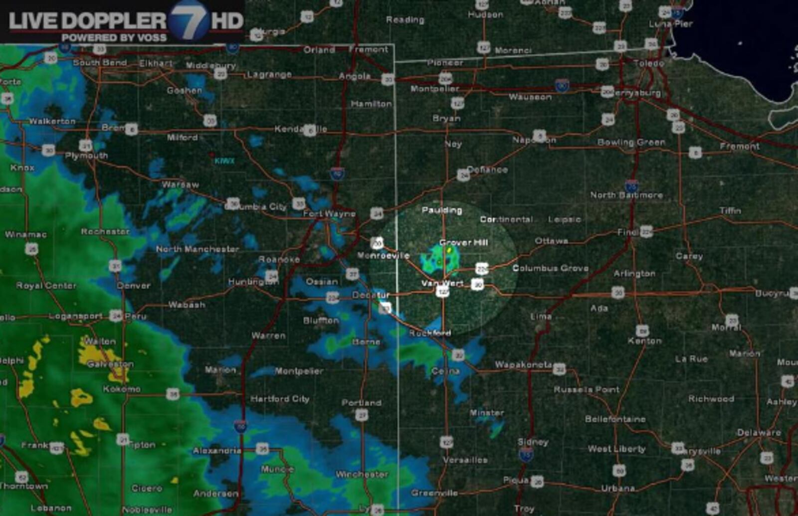 A blob showing up on Doppler radar Thursday night is not rain.