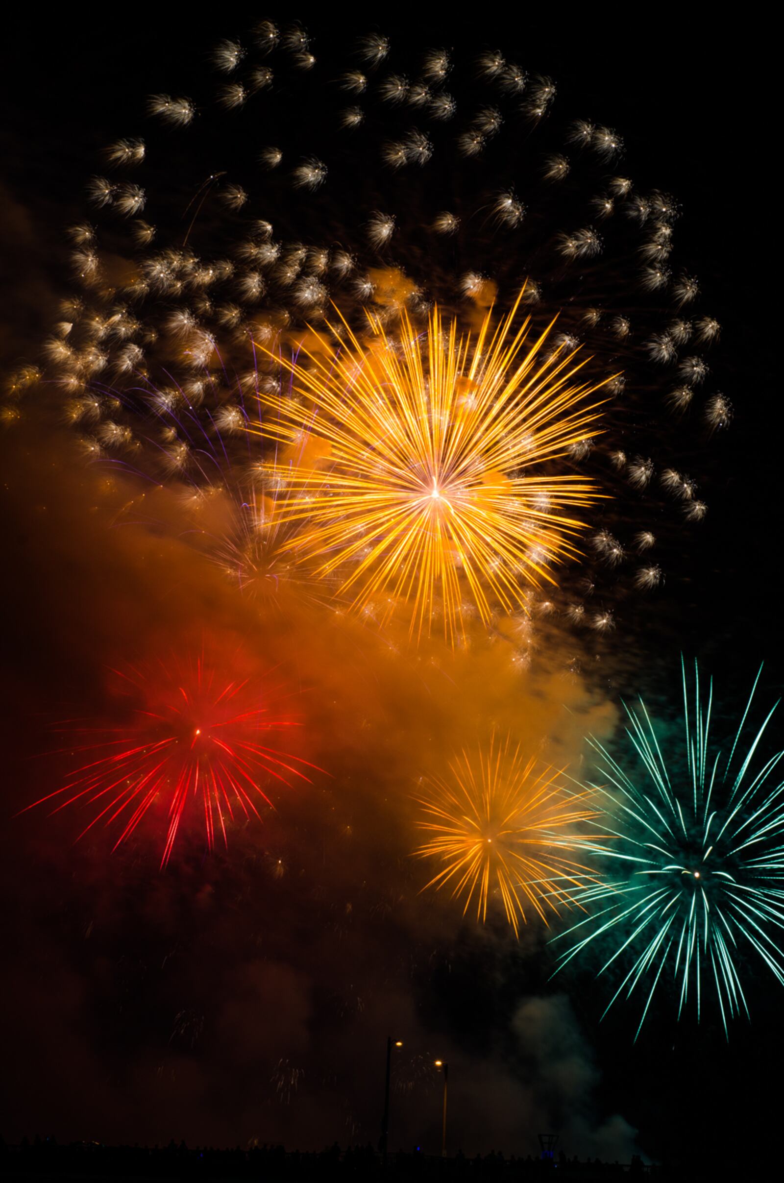 The annual Lights in Flight fireworks display brightened up the sky over Dayton to celebrate Independence Day 2018. BRIAN SWARTZ / CONTRIBUTING PHOTOGRAPHER