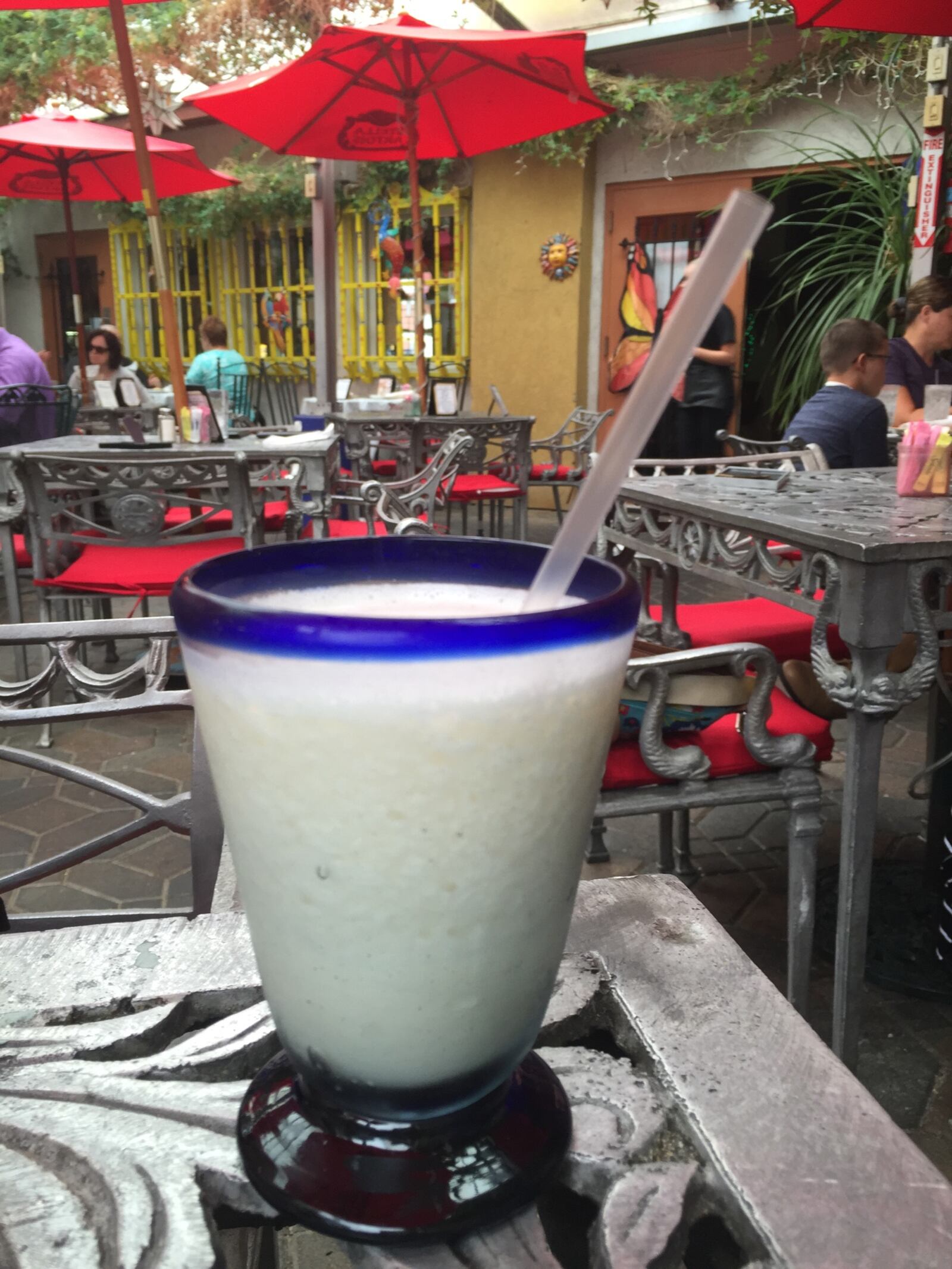 El Meson's piña colada is blended to delight, from an in-house mixture with Bacardi rum. It is incredibly smooth and frothy. (Source: Photo by Allegra Czerwinski)