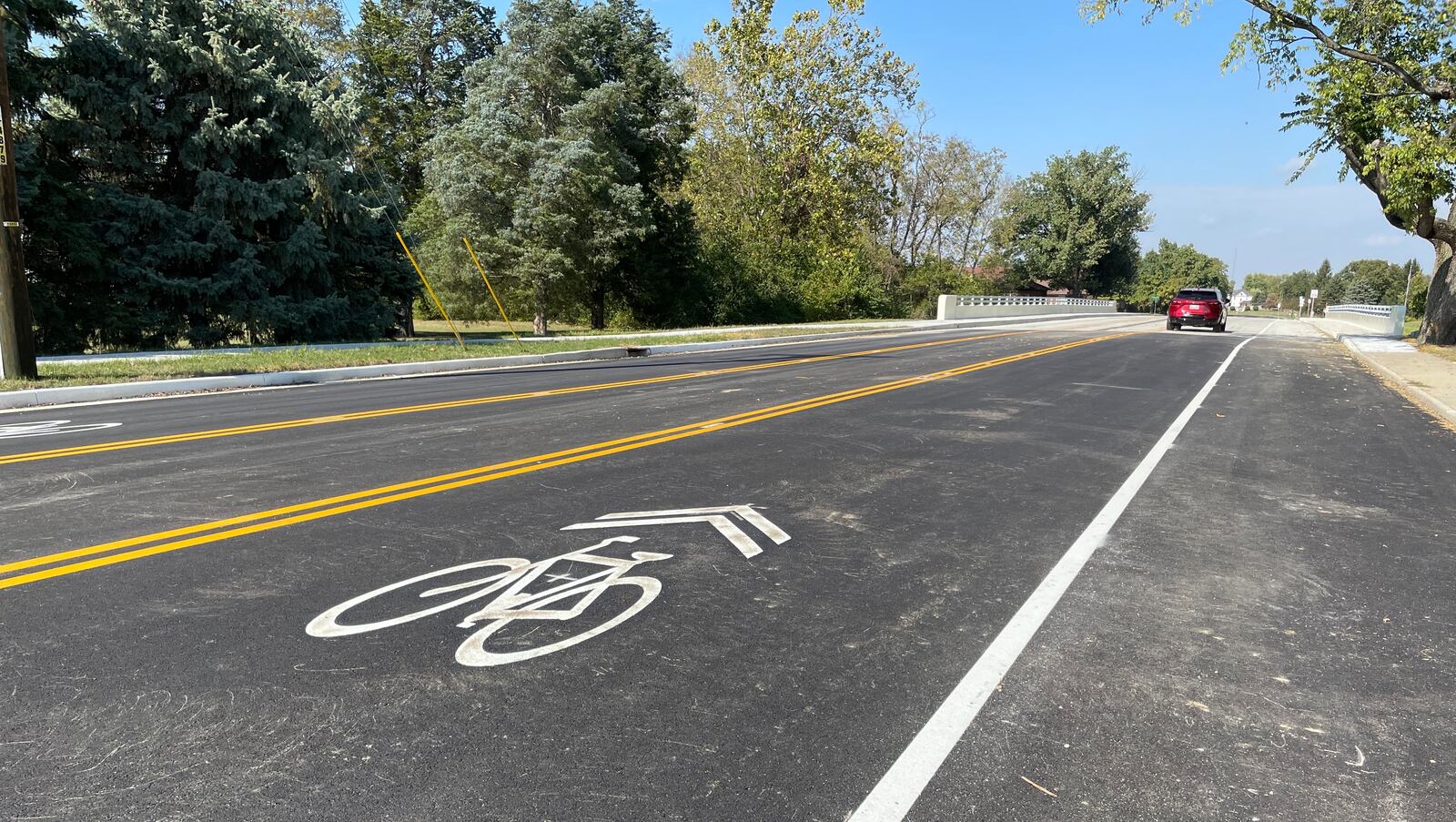 The Lamme Road bridge over Holes Creek reopened Friday, Oct. 13, 2023, after an eight-month replacement project. CONTRIBUTED PHOTO / MIAMI TWP.