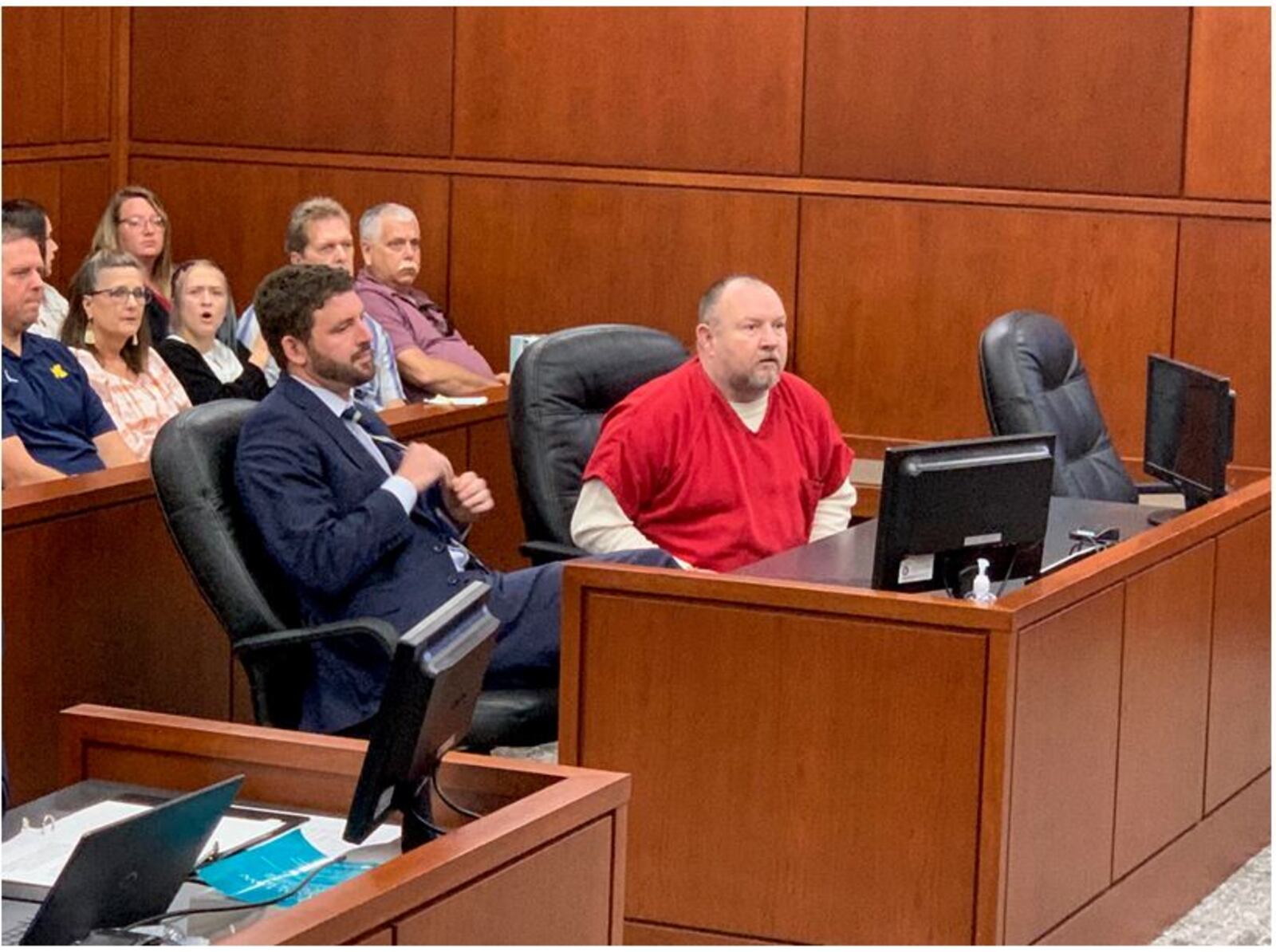 Lance Runion appeared Monday in Warren County Common Pleas Court for a sentencing hearing. He was sentenced to 17 to 23.5 years in prison for the attempted aggravated murder of a Warren County Sheriff's deputy in February during a well-being check. ED RICHTER/STAFF