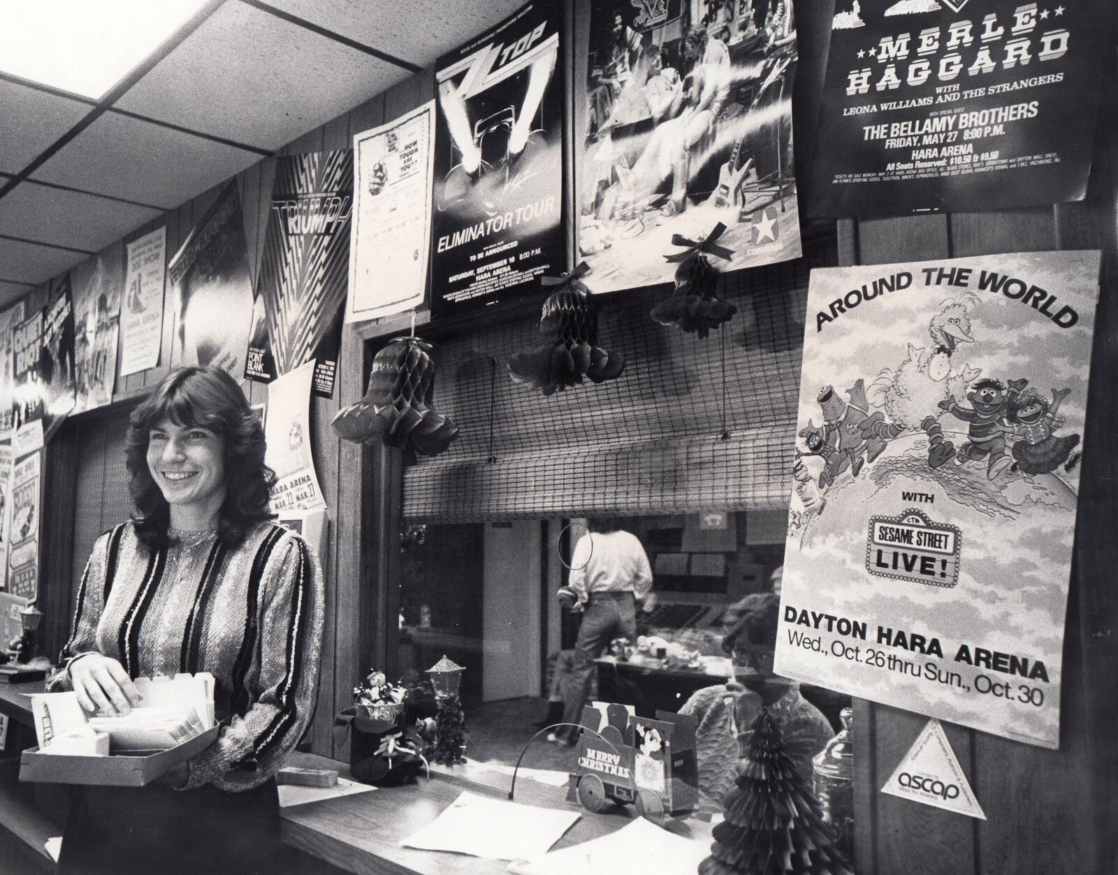 Karen Wampler looks through tickets at Hara Arena in this archive photo from 1983. DAYTON DAILY NEWS ARCHIVE