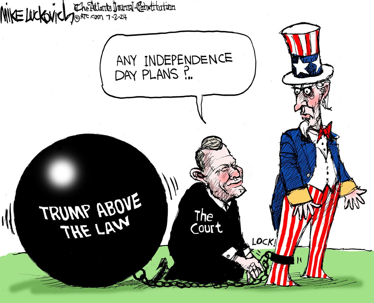 CARTOONS: Mike Luckovich, July 4, 2024