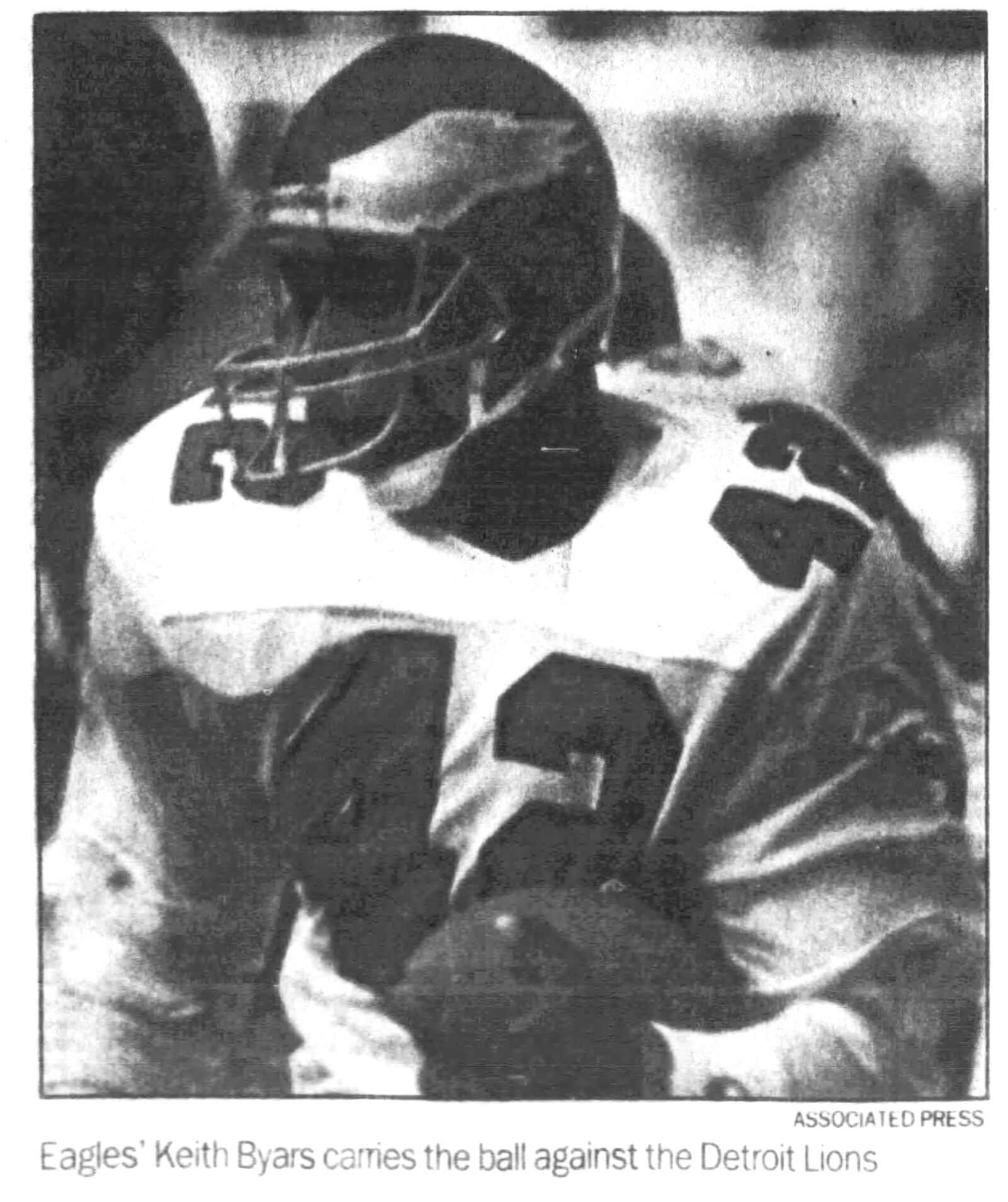 Dec. 21, 1986: Keith Byars is on his own, and just fine in Philly. DAYTON DAILY NEWS ARCHIVES