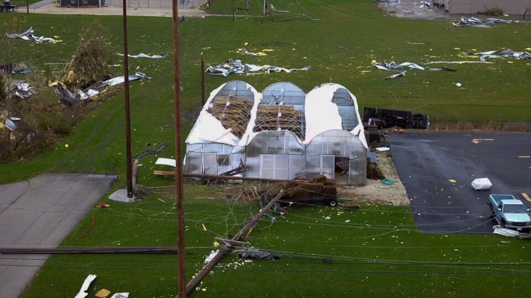 Suspected tornado damage in Celina, Nov. 6, 2017