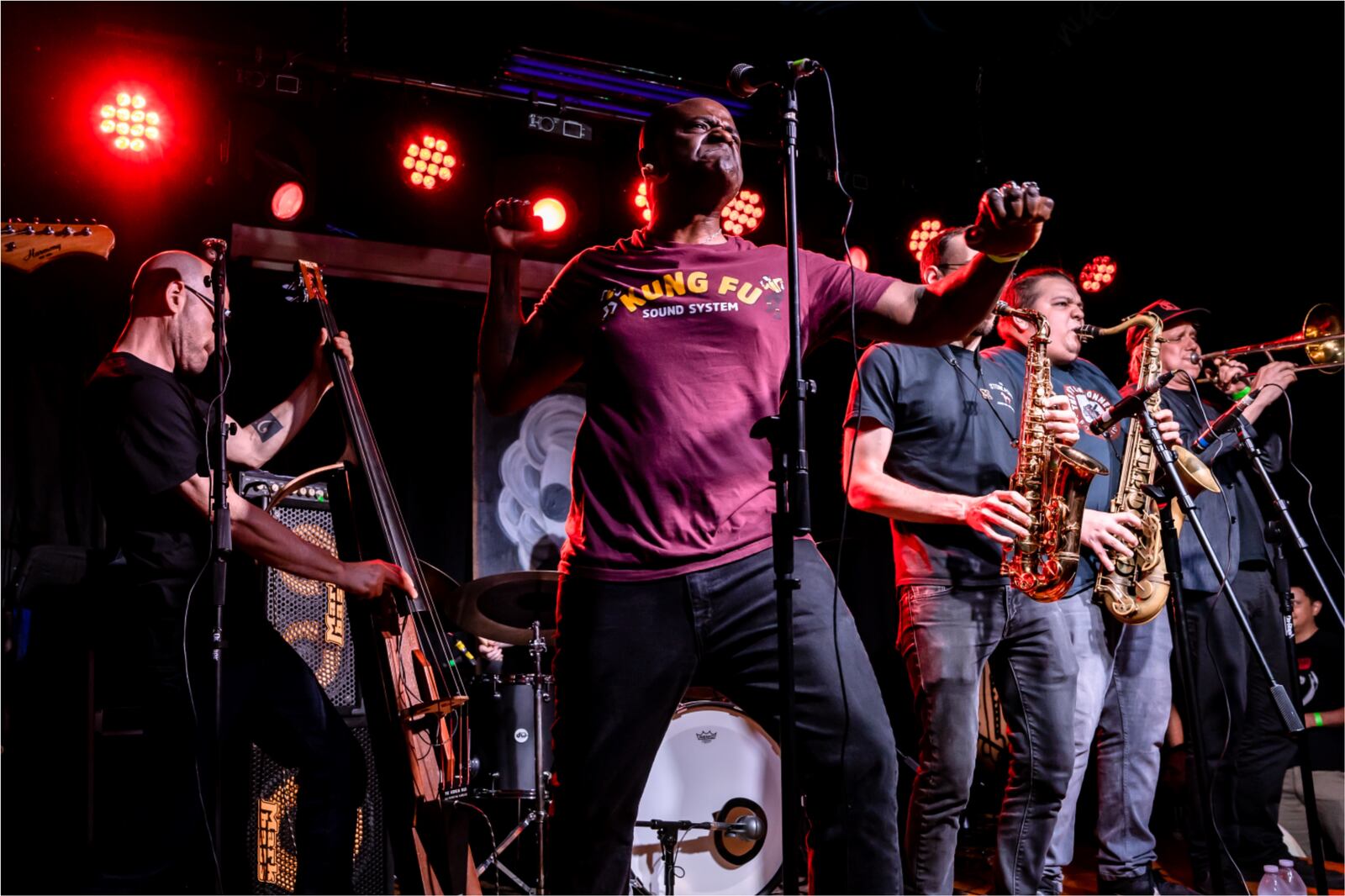 New York-based ska band Mephiskapheles, featuring vocalist Andre A. Worrell (center) and trombonist Greg Robinson (far right), headlines eSKApe at Yellow Cab Tavern in Dayton on Sunday, April 23.