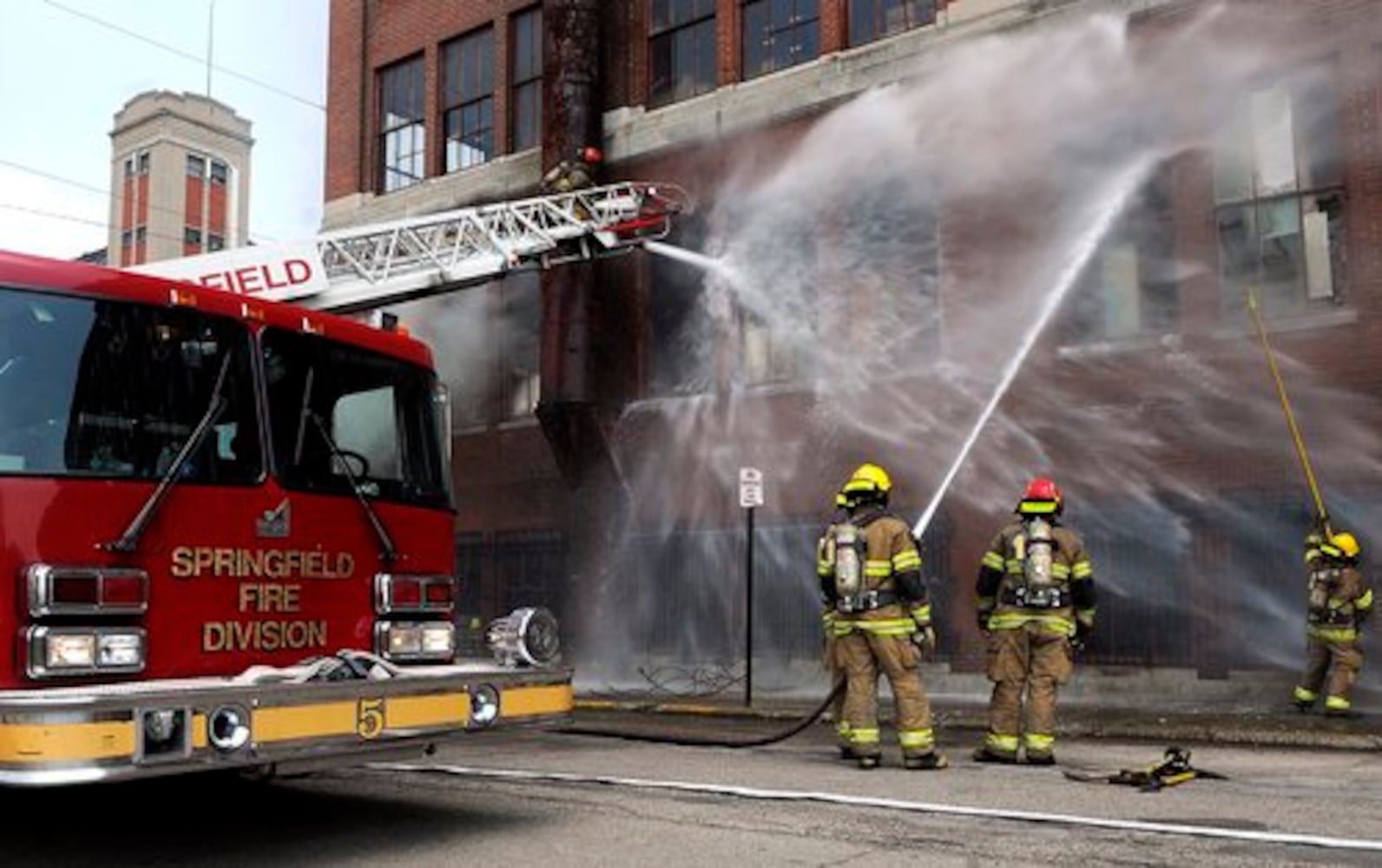 Fire at the Crowell-Collier Building