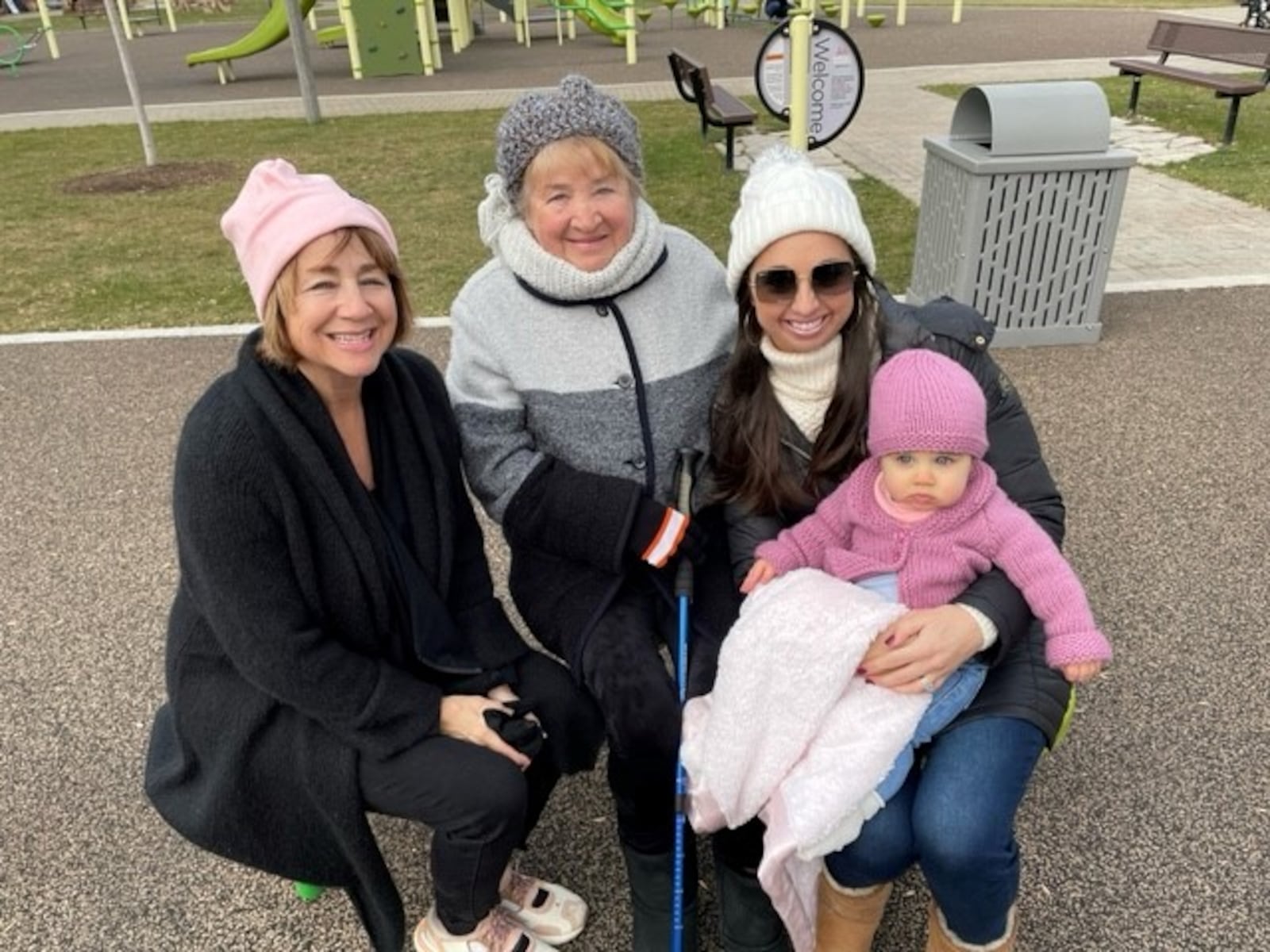 Four generations of Allie Grilliot's family. Left to right: Allie's mother Deb Pulos, Allie's grandmother Dottie Gallo, and Allie with her daughter Sophia. CONTRIBUTED