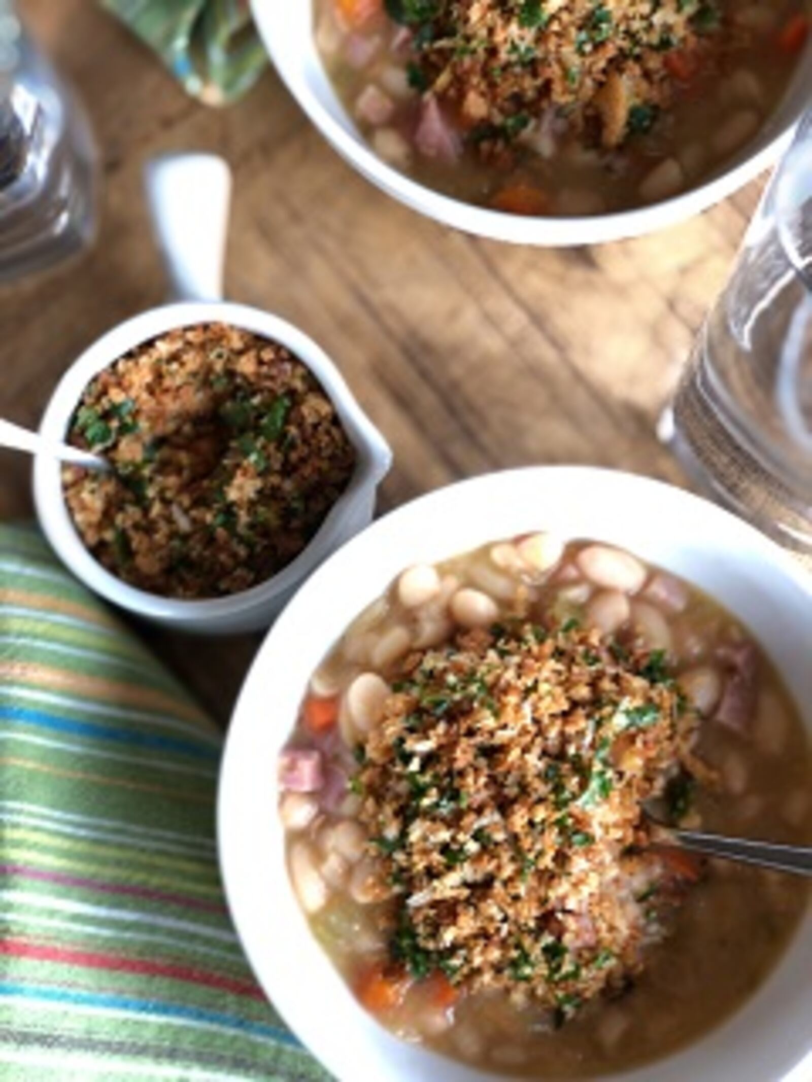 Candace  Rinke's Bean Soup with Lemon Parsley Bread Crumbs