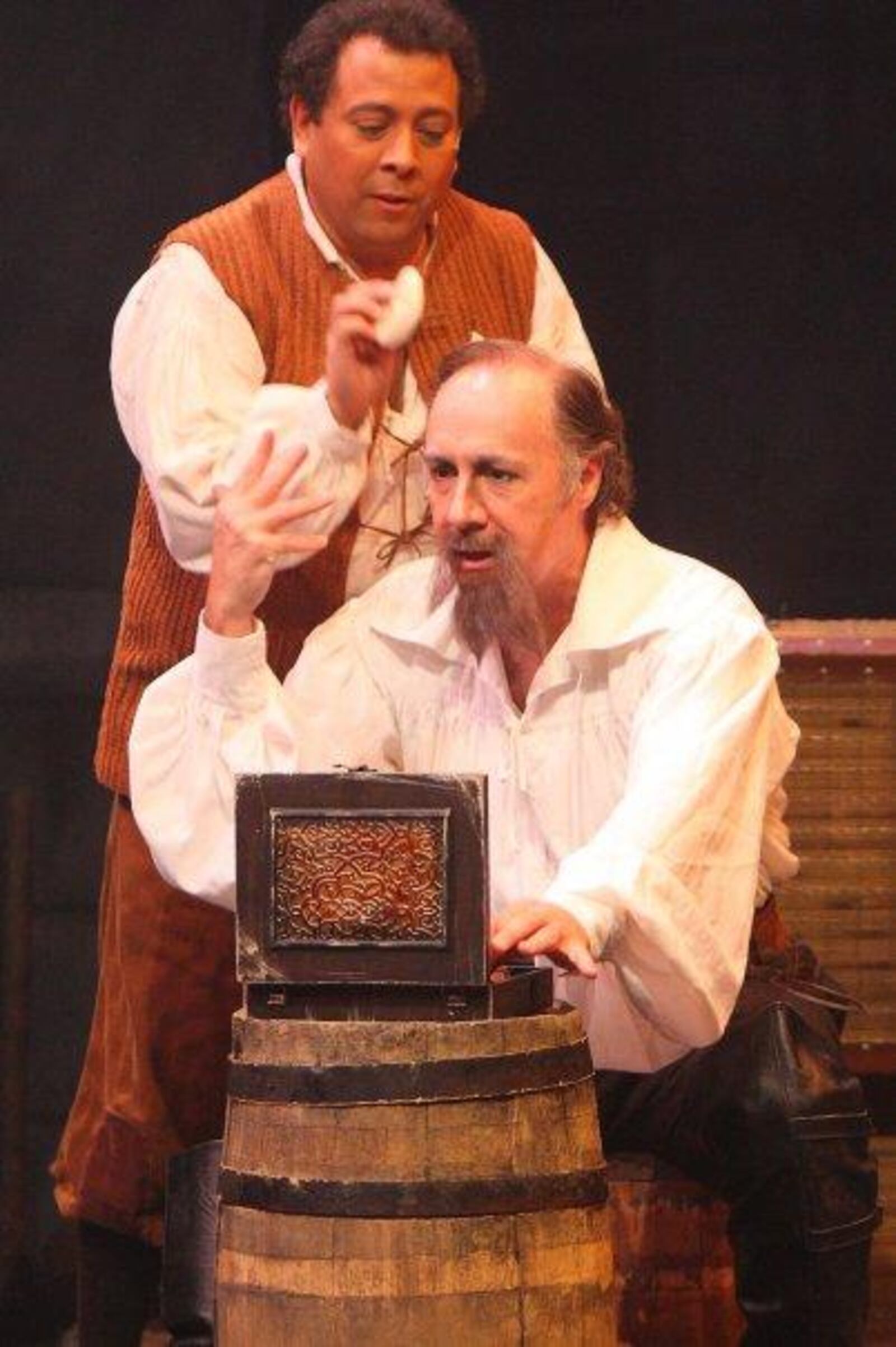 Kevin Moore (Don Quixote/Cervantes) and David C. Maxwell (Sancho Panza) in the Human Race Theatre Company's 2009 production of "Man of La Mancha." CONTRIBUTED