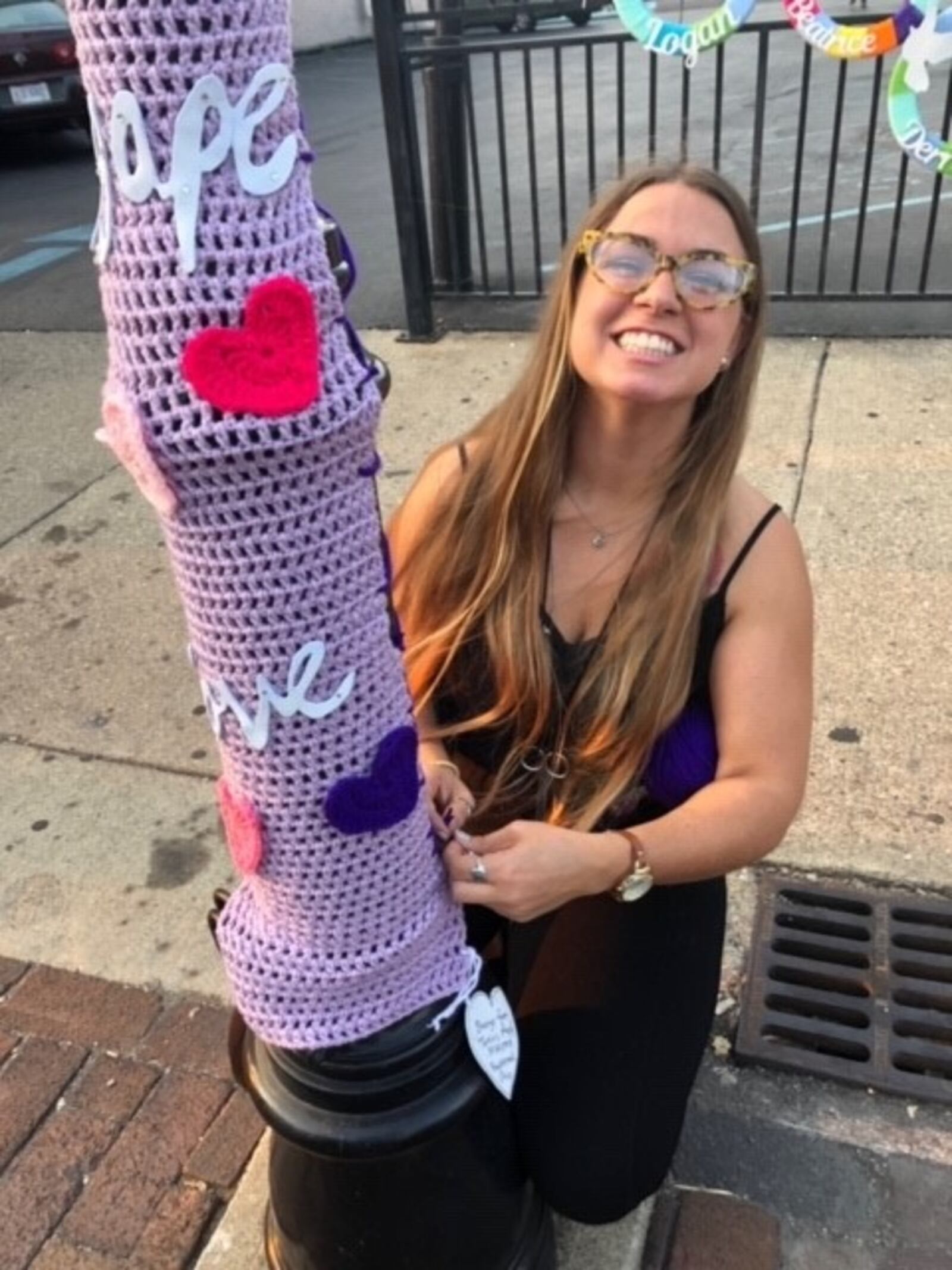 A group called “Terrie’s Angels” from a Beavercreek ministry recently took part in yarn bombing in the Oregon District. CONTRIBUTED