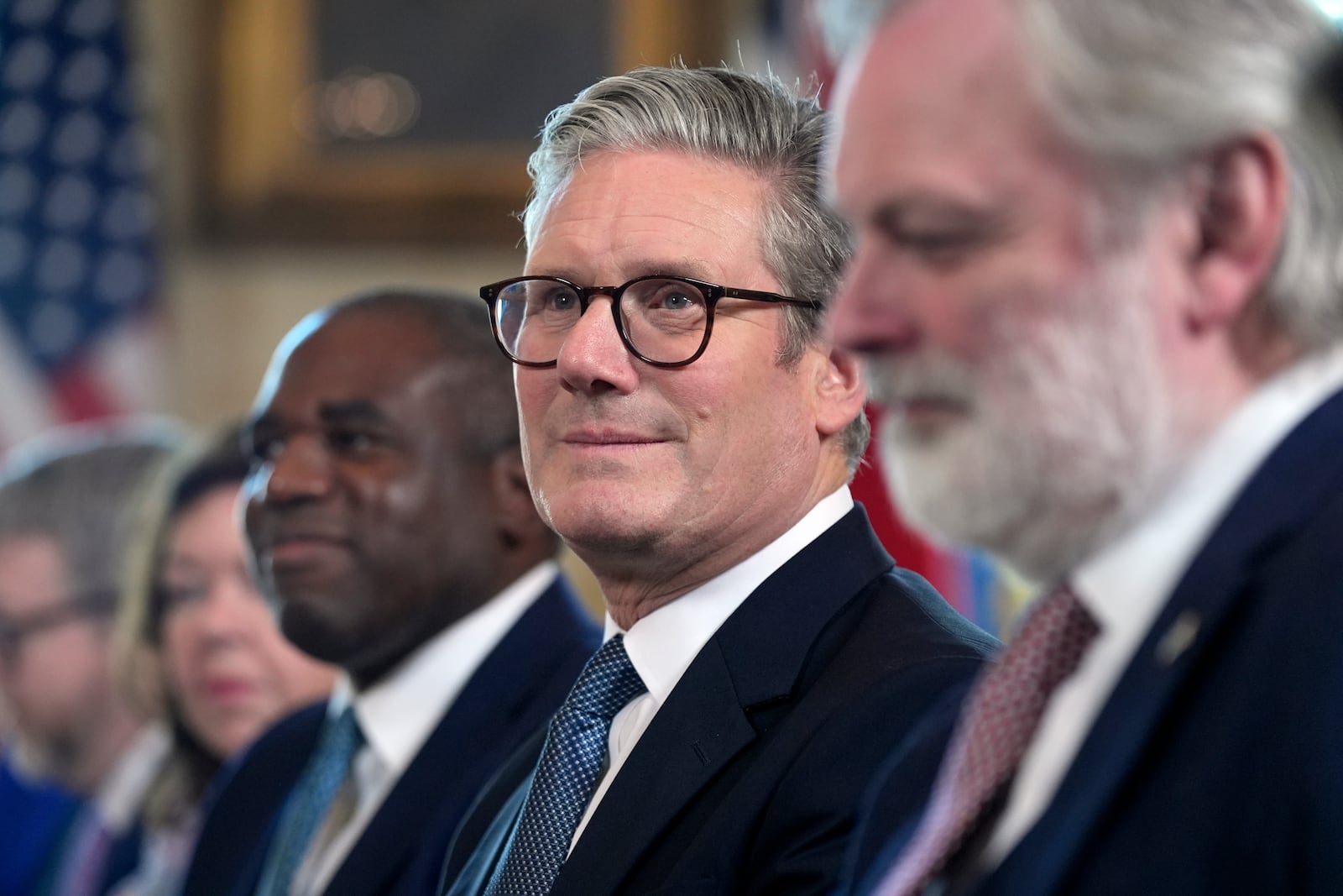 FILE - Britain's Prime Minister Keir Starmer attends a bilateral meeting hosted by President Joe Biden, not pictured, in the Blue Room of the White House, Friday, Sept. 13, 2024, in Washington. (AP Photo/Manuel Balce Ceneta, File)