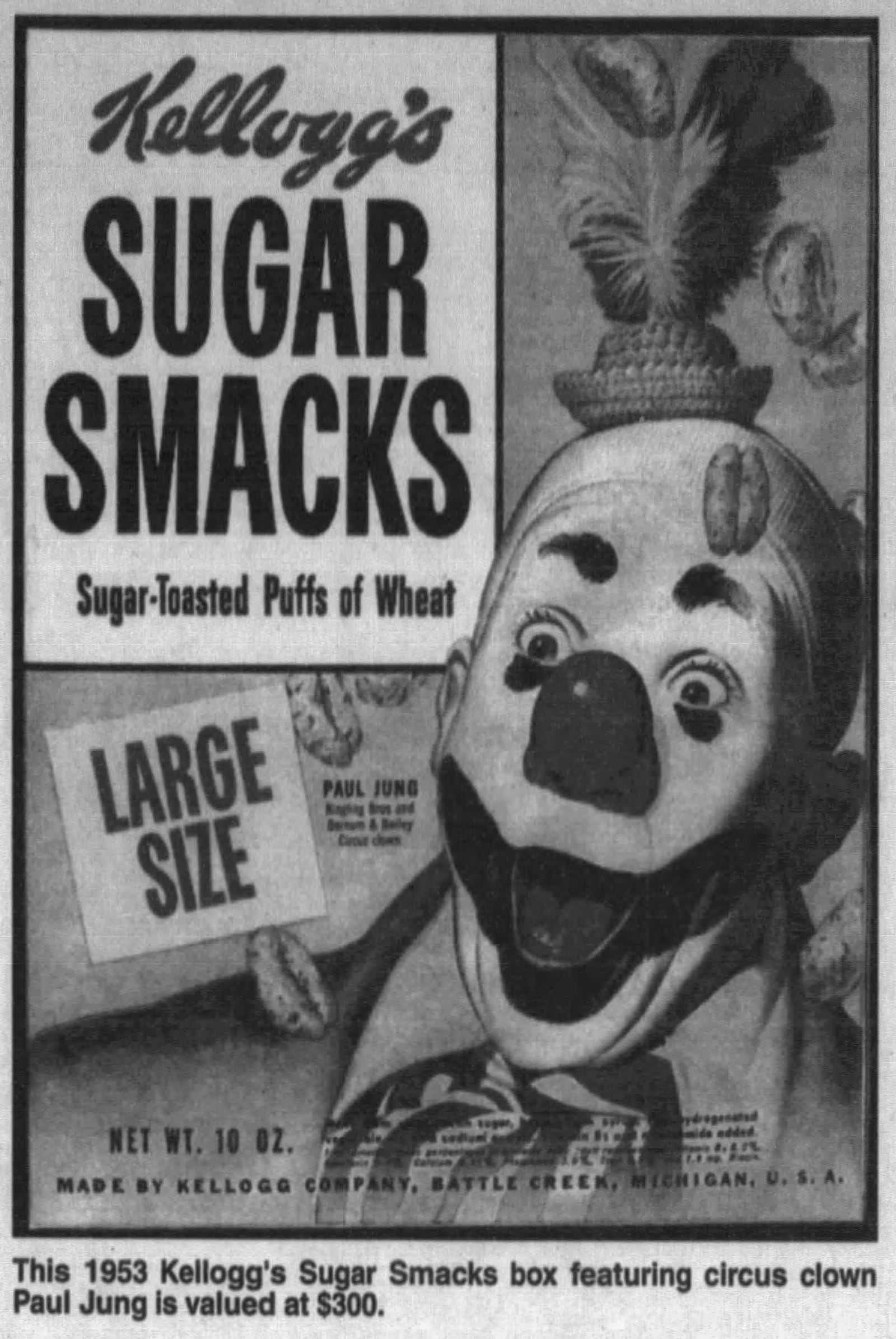 Paul Jung appeared on Kellogg's Sugar Smacks cereal boxes during the 1950s. ARCHIVES.