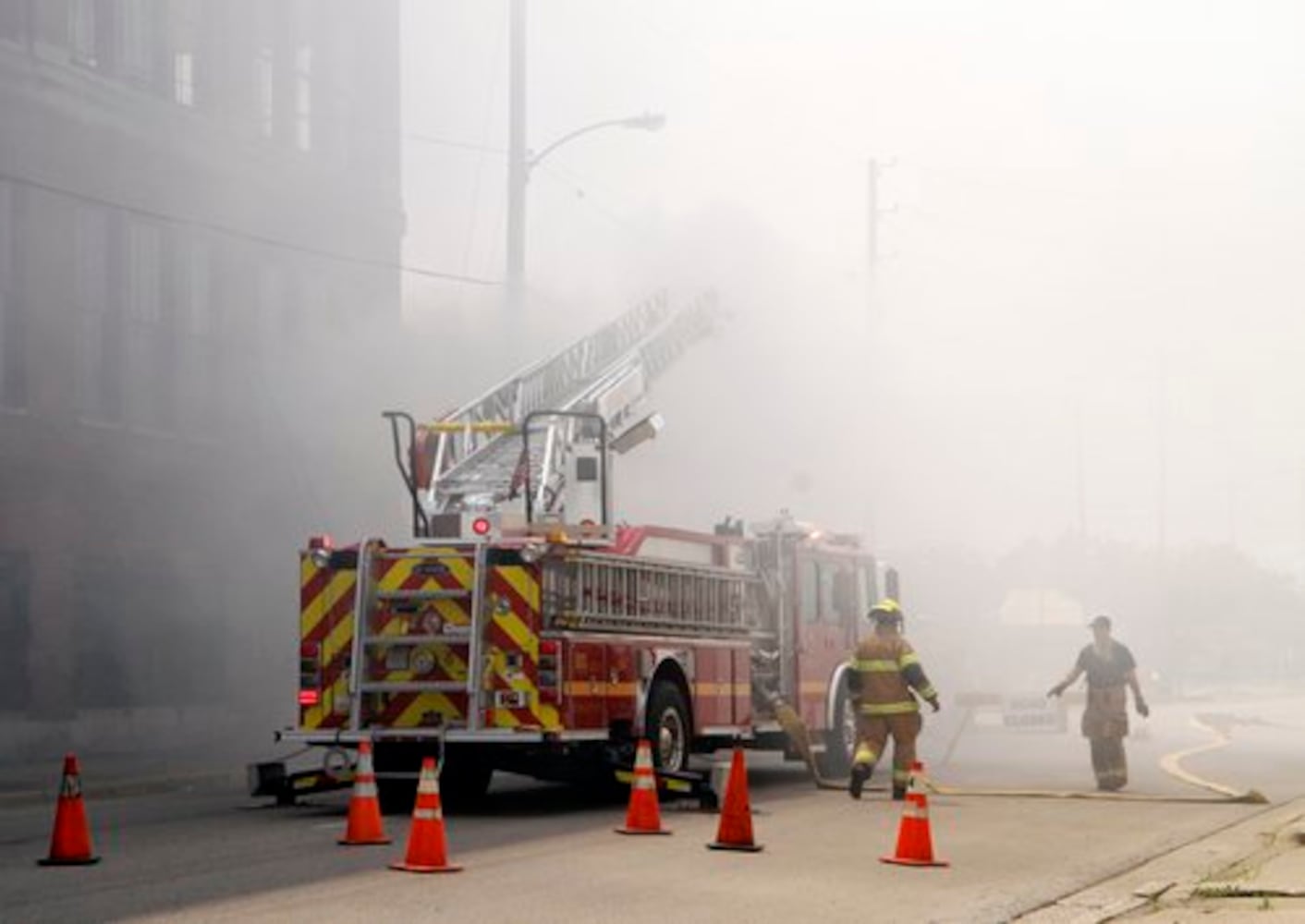 Fire at the Crowell-Collier Building