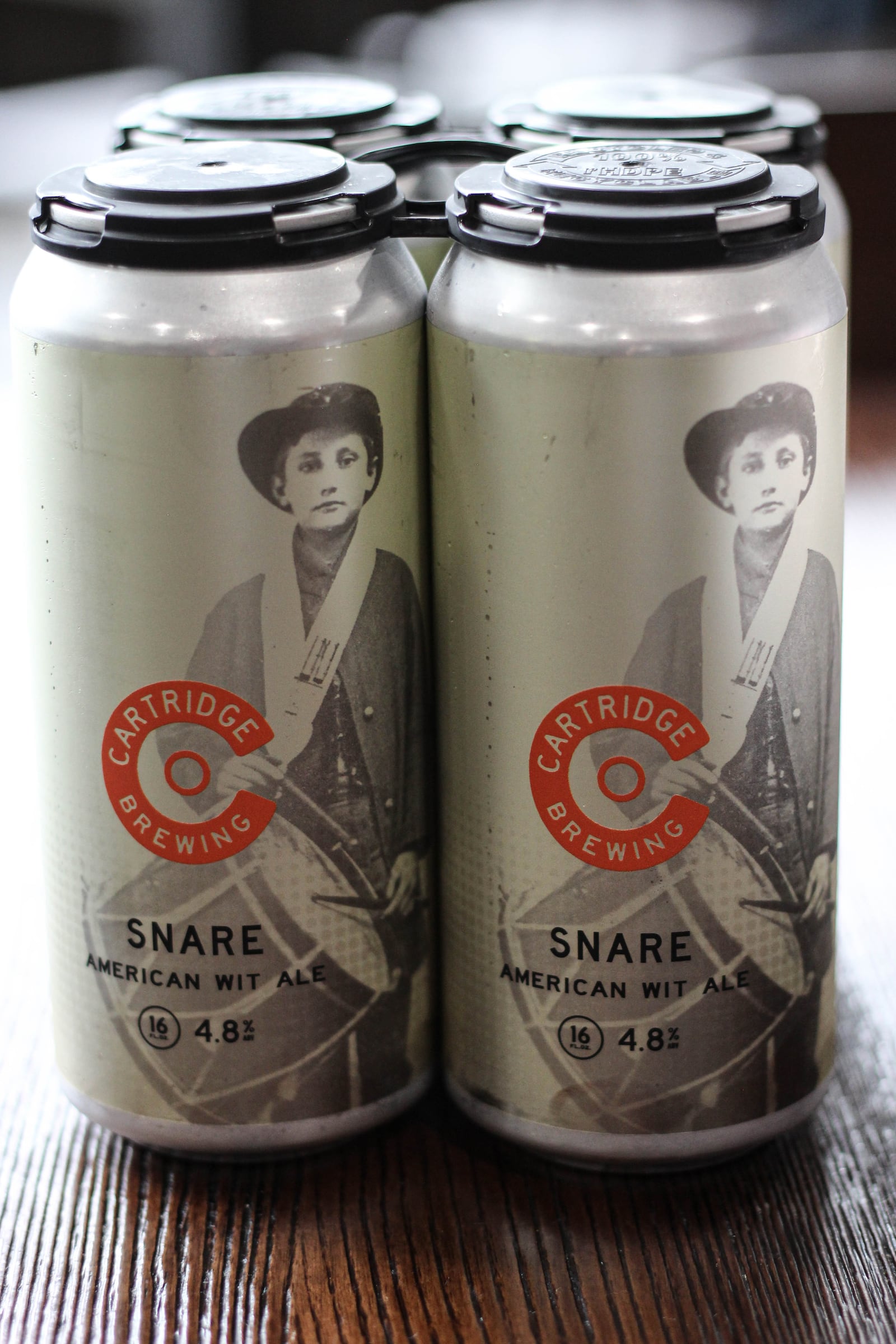 Snare is one of Cartridge Brewing's locally brewed beers and was created in partnership with the Kings Band Boosters. The cans are sold out but the beer is available on tap at the local community brewpub. ED RICHTER/STAFF