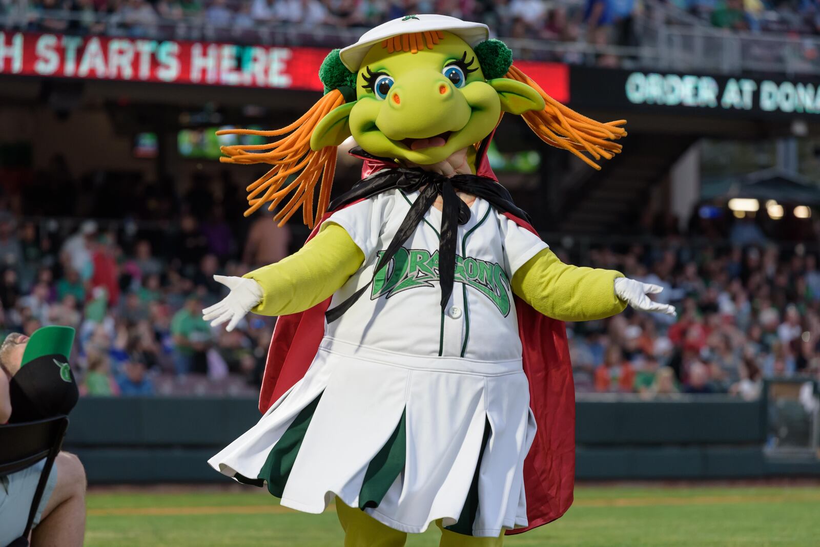 The Dayton Dragons played their home opener on Tuesday, Apr. 11, 2023 at Day Air Ballpark in downtown Dayton to a sellout crowd of 8,135, extending the team’s streak to 1,442 games, an all-time record for professional sports franchises. The Dragons lost to the Great Lakes Loons 9-7. Did we spot you there? TOM GILLIAM/CONTRIBUTING PHOTOGRAPHER