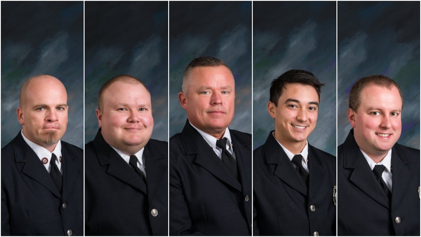 Firefighters (from left) Jim Malin, Jacob Smith, Jason Venters, Chris Butler, Josh Myers earned a state award for their response to a skydiving accident in Middletown in May 2018. CONTRIBUTED