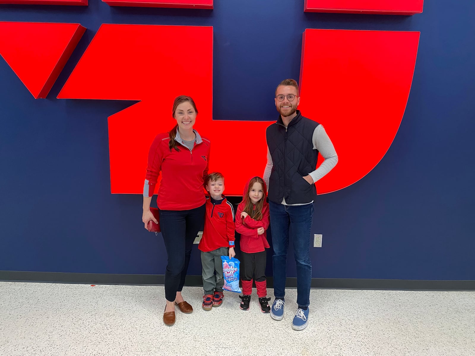 Columbus based FrazierHeiby is 40 years old. But in early 2020, Lauren Parker, an Oakwood native, took over as CEO at the age of 33. She is shown with her husband Mathew Parker, also a Dayton native, and their twins, Wesley and Margo enjoying a UD Flyers men's basketball game in 2019.  CONTRIBUTED