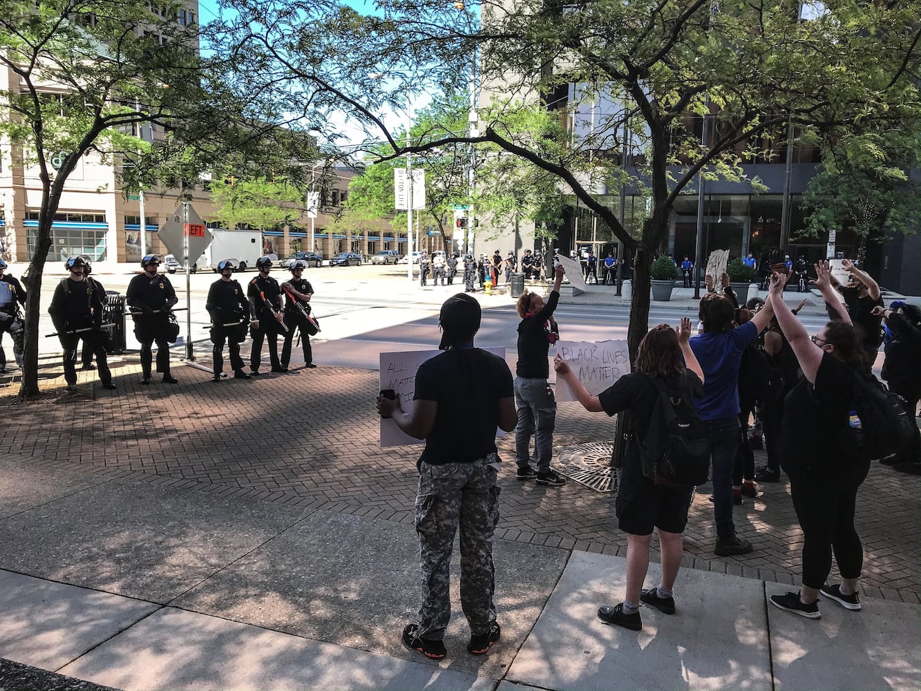 PHOTOS: Protesters gather at Courthouse Square Sunday afternoon