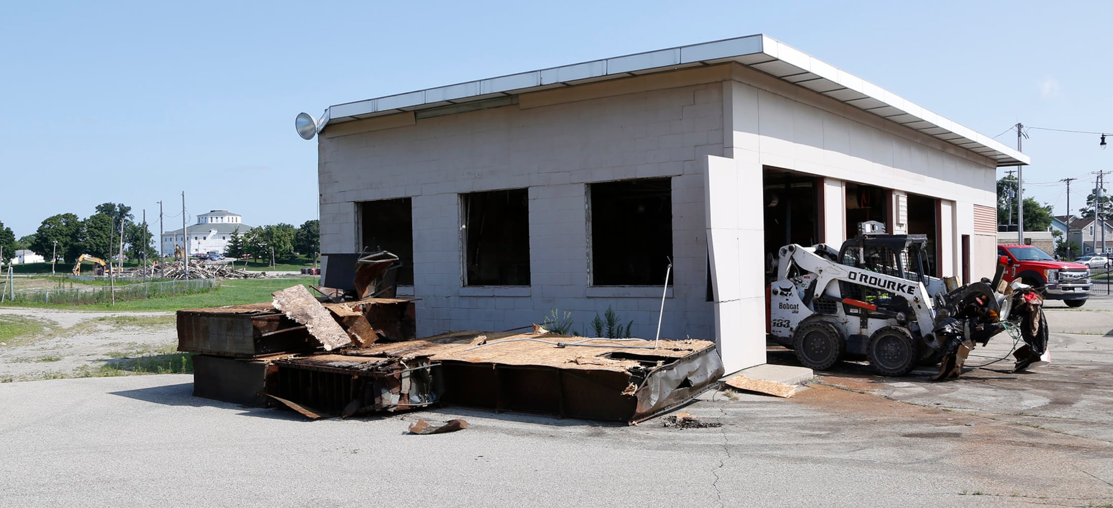 PHOTOS: Buildings demolished at old Montgomery County Fairgrounds