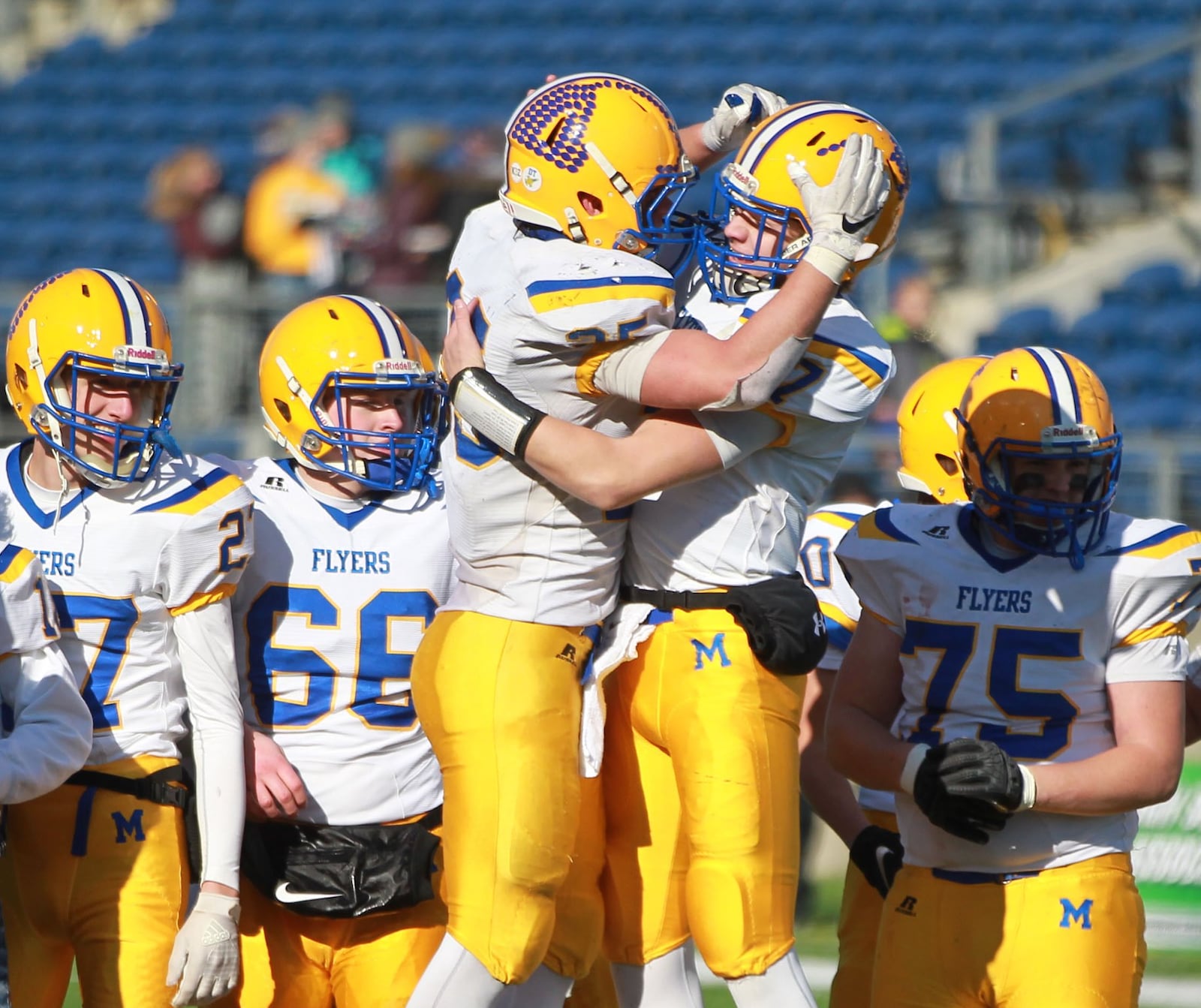 Marion Local defeated Lucas 28-6 in a Division VII high school football state championship at Tom Benson Hall of Fame Stadium in Canton on Saturday, Dec. 7, 2019. MARC PENDLETON / STAFF