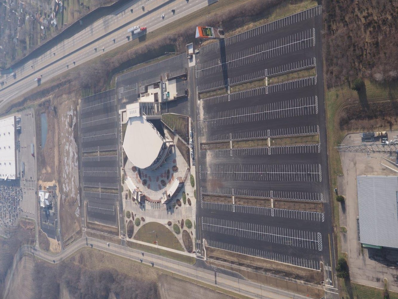 Huber Heights Music Center construction aerial view