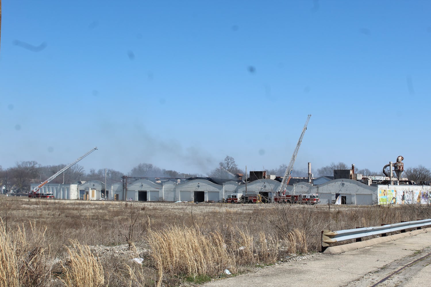 Fire at Wright brothers airplane factory site