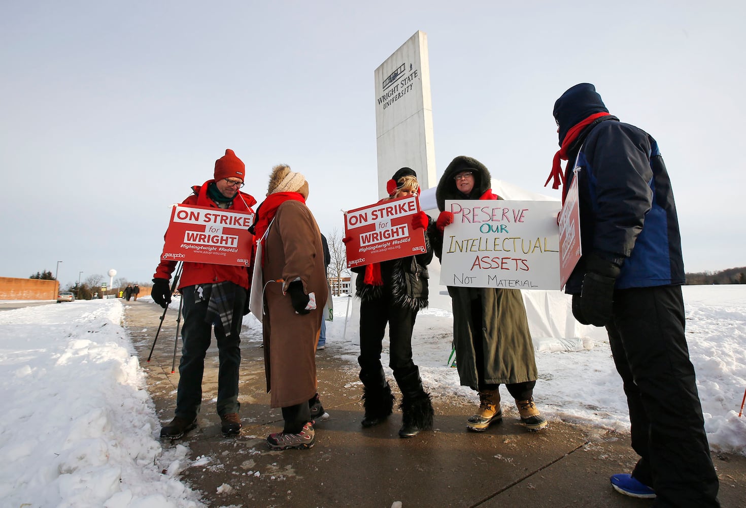 PHOTOS: Faculty at Wright State strike