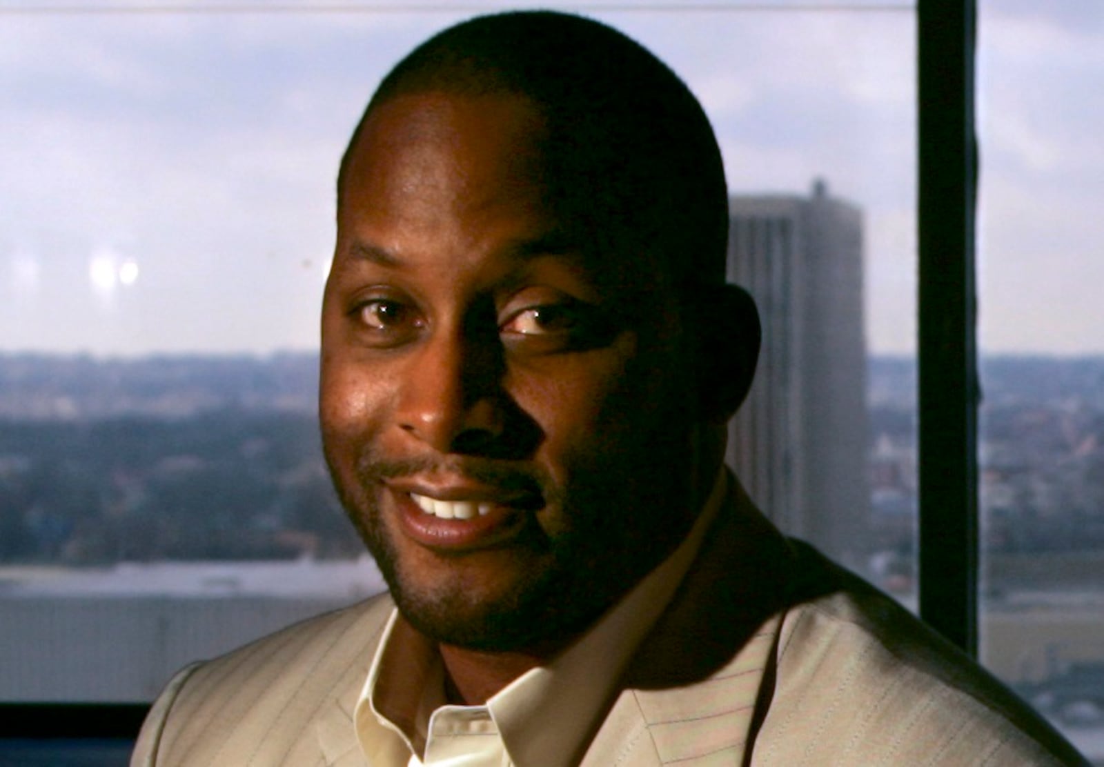 Brian Higgins, owner of GSSP Enterprise Inc.,  in  his Dayton office on 130 West Second Street.