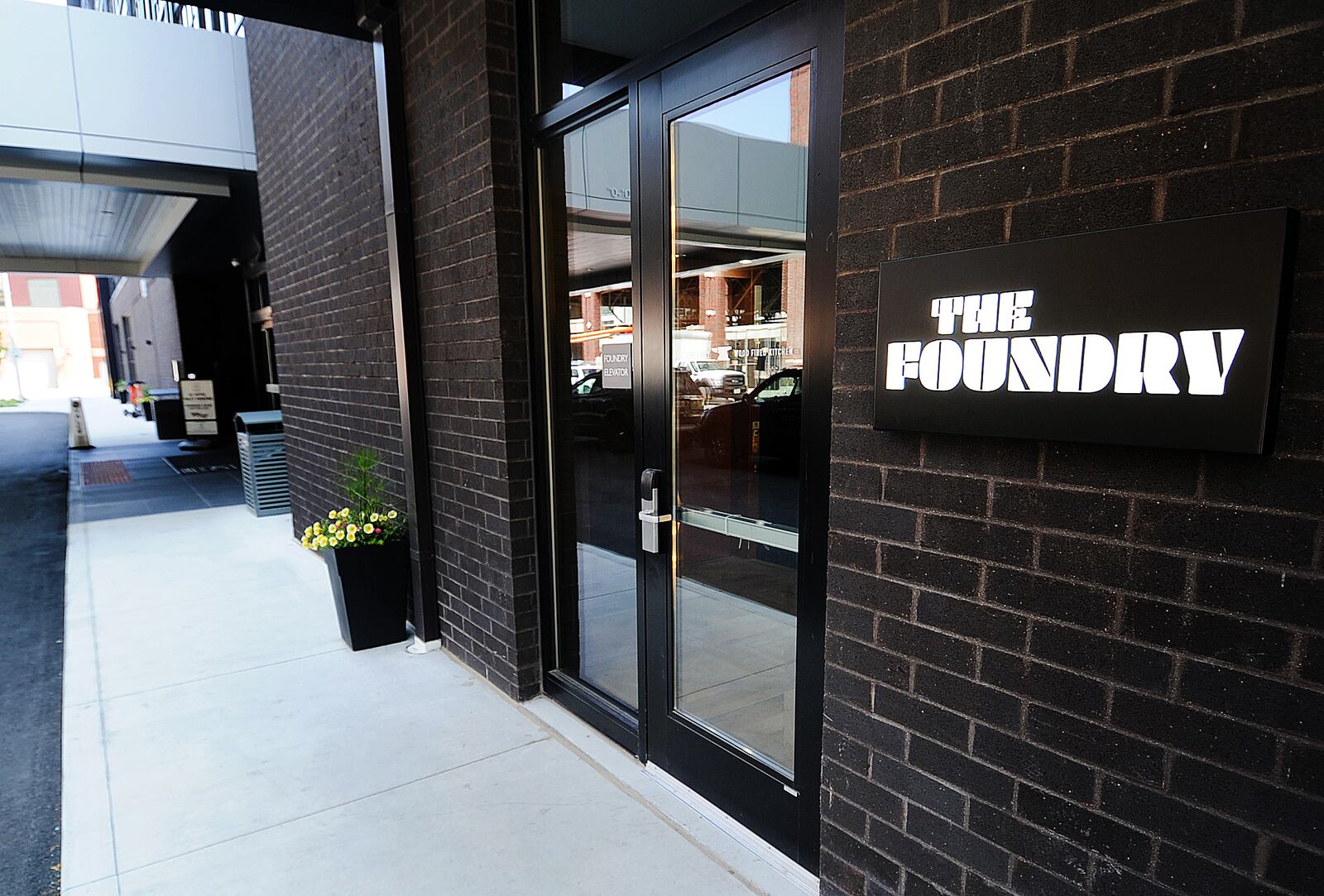 A look inside the new rooftop bar and restaurant, called The Foundry, at the AC Hotel Dayton by Marriott, that overlooks Day Air Ball Park from several stories above East First Street. MARSHALL GORBY\STAFF