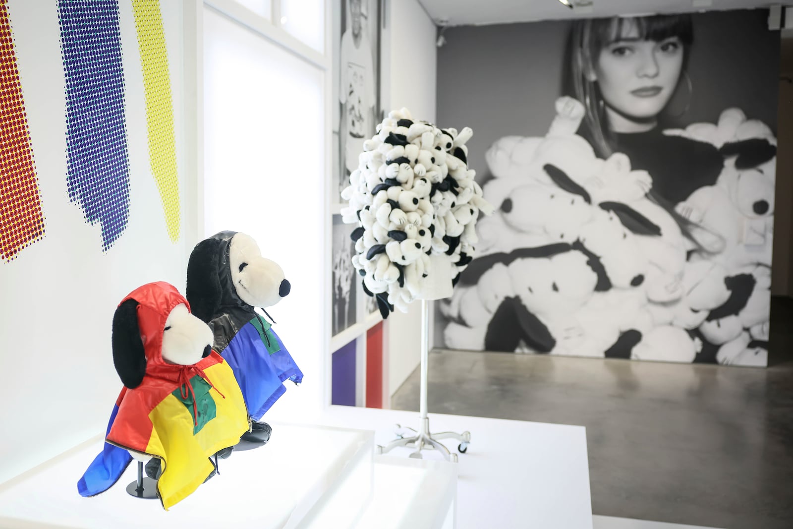 Figurines representing Snoopy wear creations as part of Peanuts' 75th Anniversary, at the Snoopy In Style exhibition that runs from March 22 through April 5, in Paris Thursday, March 20, 2025. (AP Photo/Thomas Padilla)