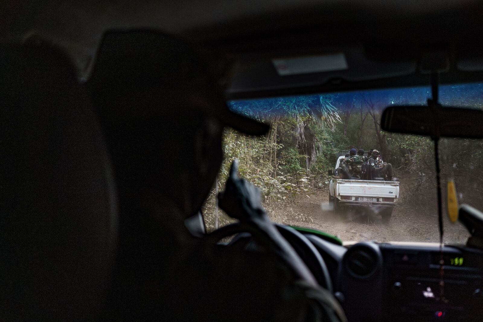 Members of the Lion Intervention Brigade conduct a patrol at Niokolo Koba National Park, Senegal on Tuesday, Jan. 14, 2025. (AP Photo/Annika Hammerschlag)