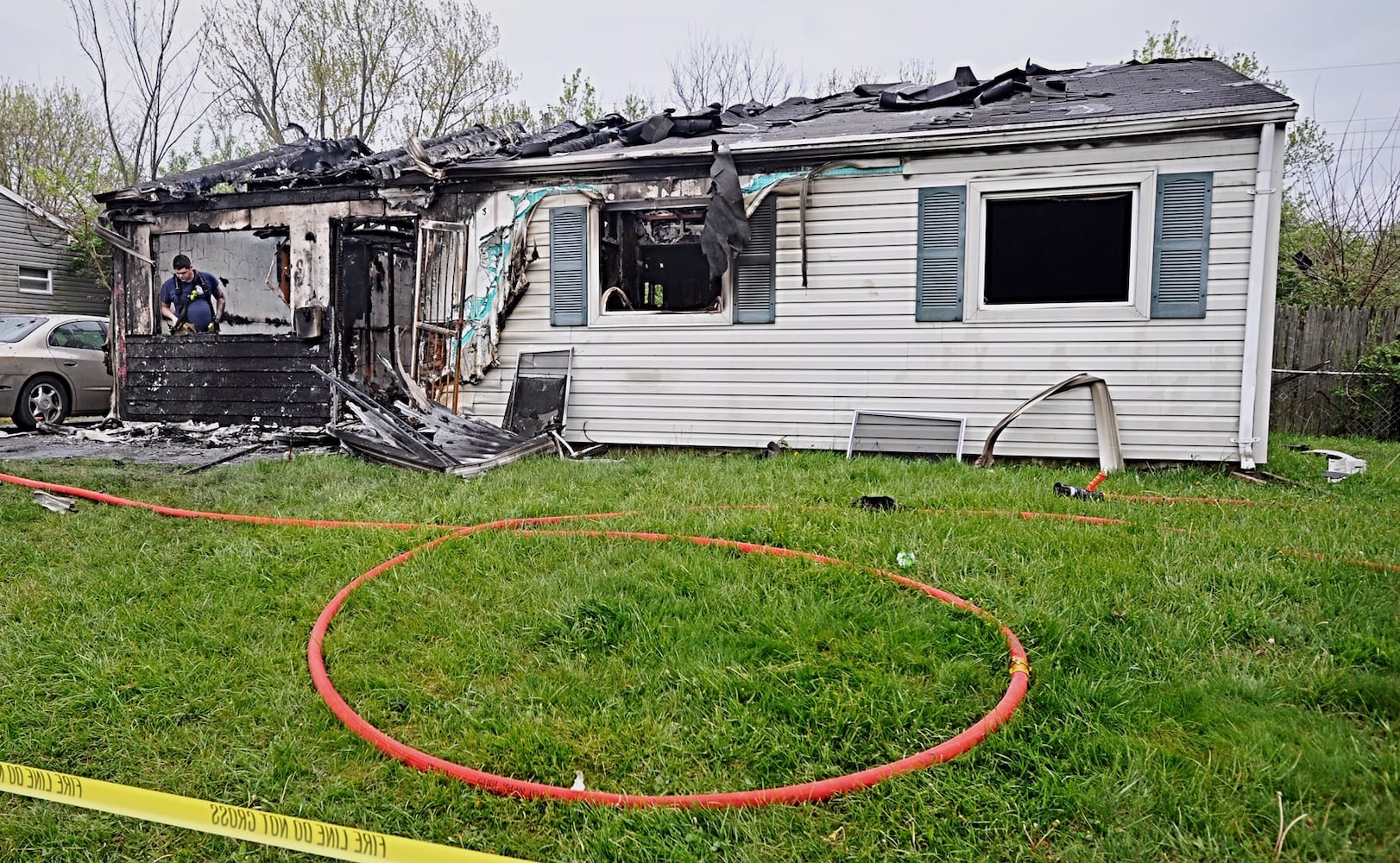 PHOTOS: Home burns in Jefferson Twp.