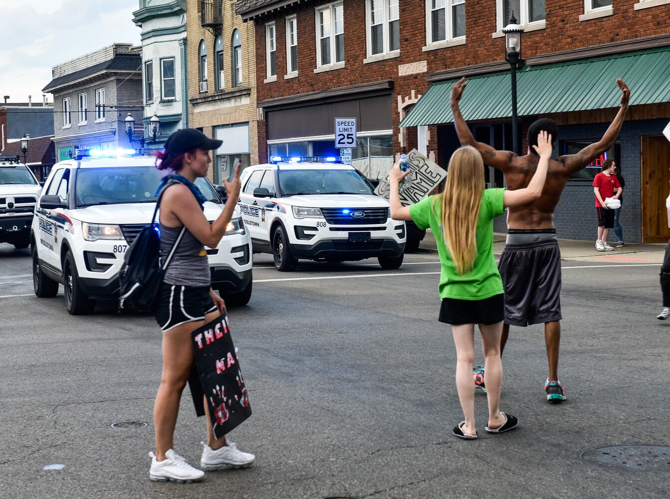 Crowd gathers for peaceful protest and march in Middletown