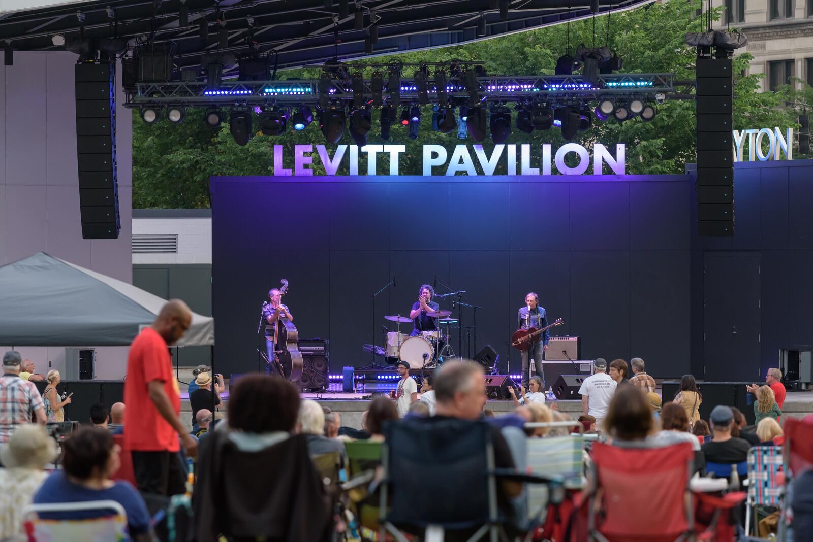 The John Doe Folk Trio played a free concert at Levitt Pavilion in downtown Dayton on Thursday, June 15, 2023. Doe founded the LA punk band X in 1977, is a member of The Knitters and is also a prolific actor who has appeared in the movies “Road House”, “Great Balls of Fire” and many more. Dayton’s own Harold Hensley opened the show. Did we spot you there? TOM GILLIAM / CONTRIBUTING PHOTOGRAPHER