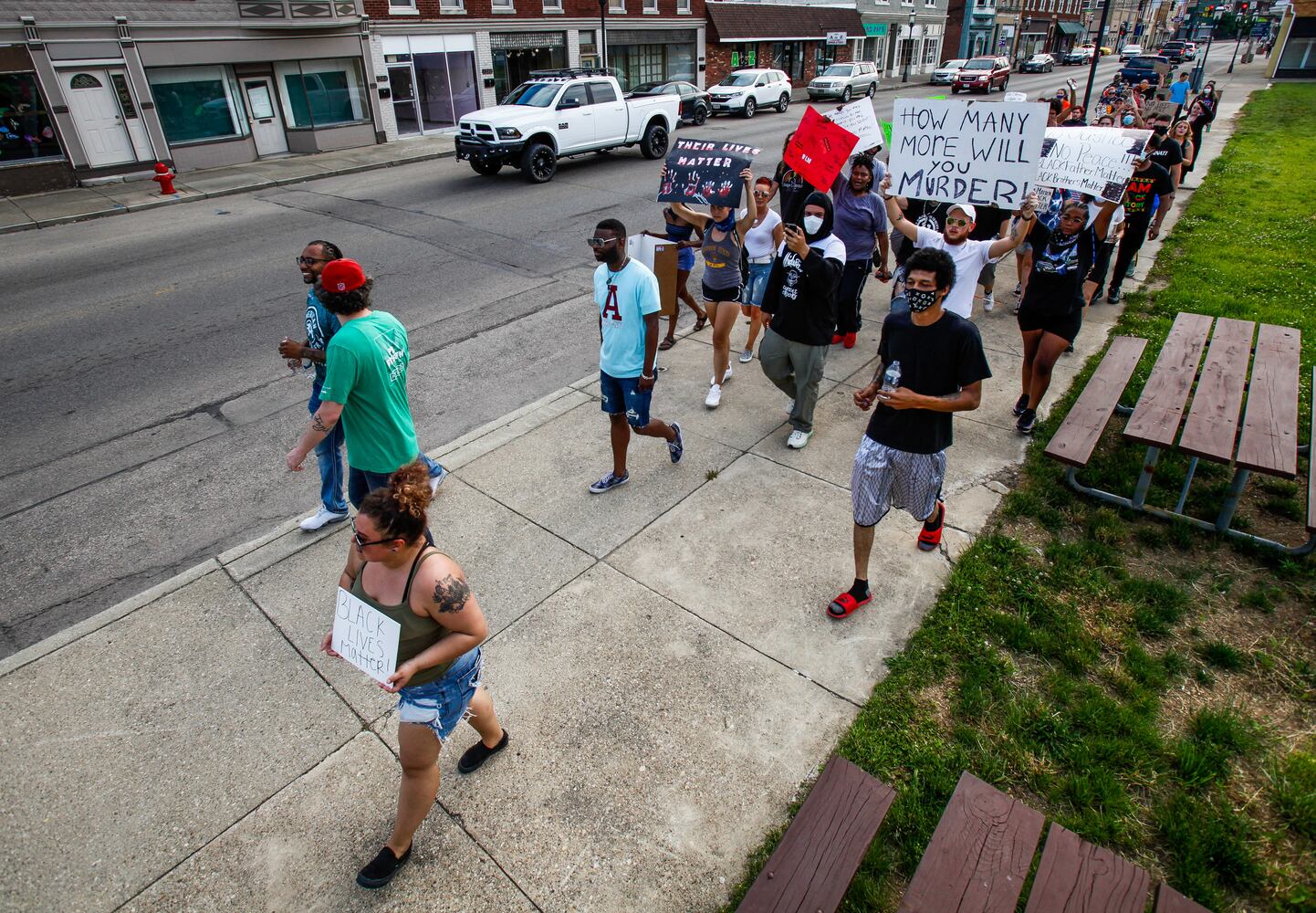 Crowd gathers for peaceful protest and march in Middletown