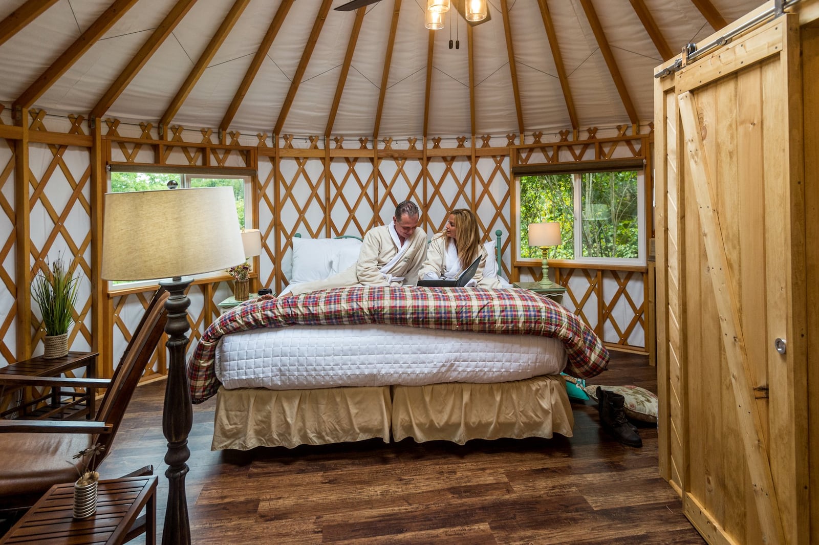 One of the new yurts at The Inn & Spa at Cedar Falls. CONTRIBUTED PHOTO