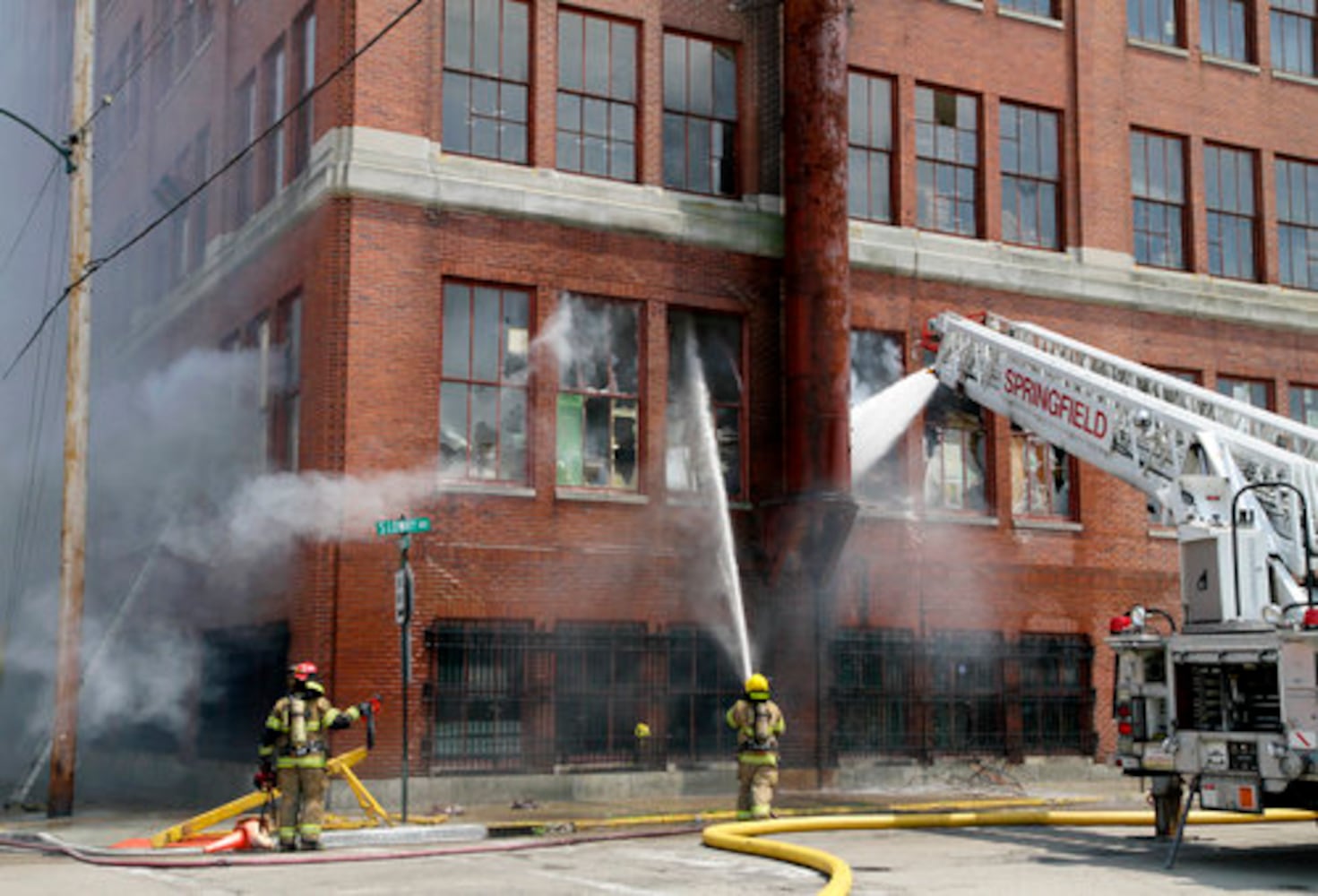 Fire at the Crowell-Collier Building