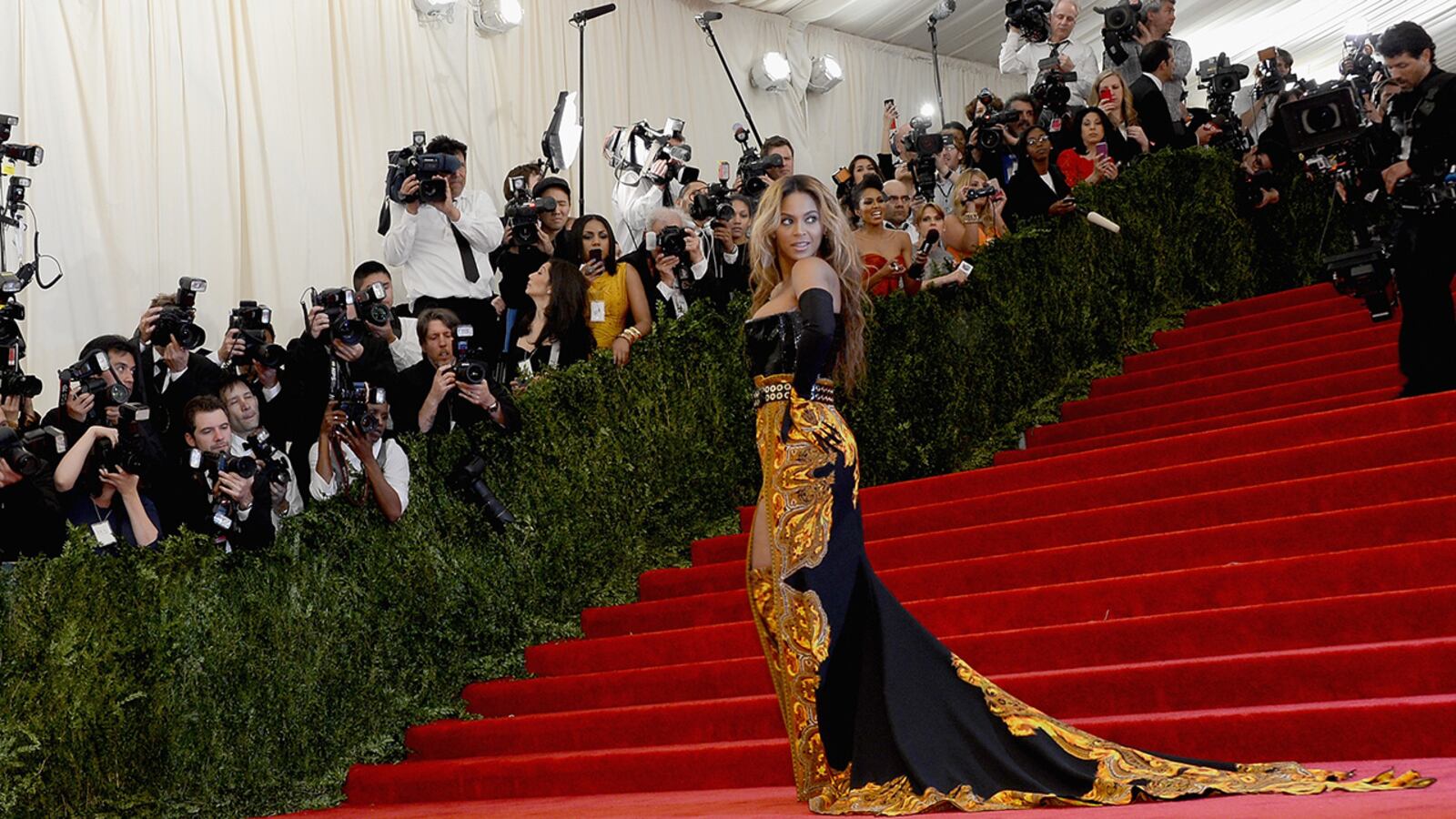 Beyonce attends the Costume Institute Gala for the "PUNK: Chaos to Couture" exhibition at the Metropolitan Museum of Art on May 6, 2013 in New York.