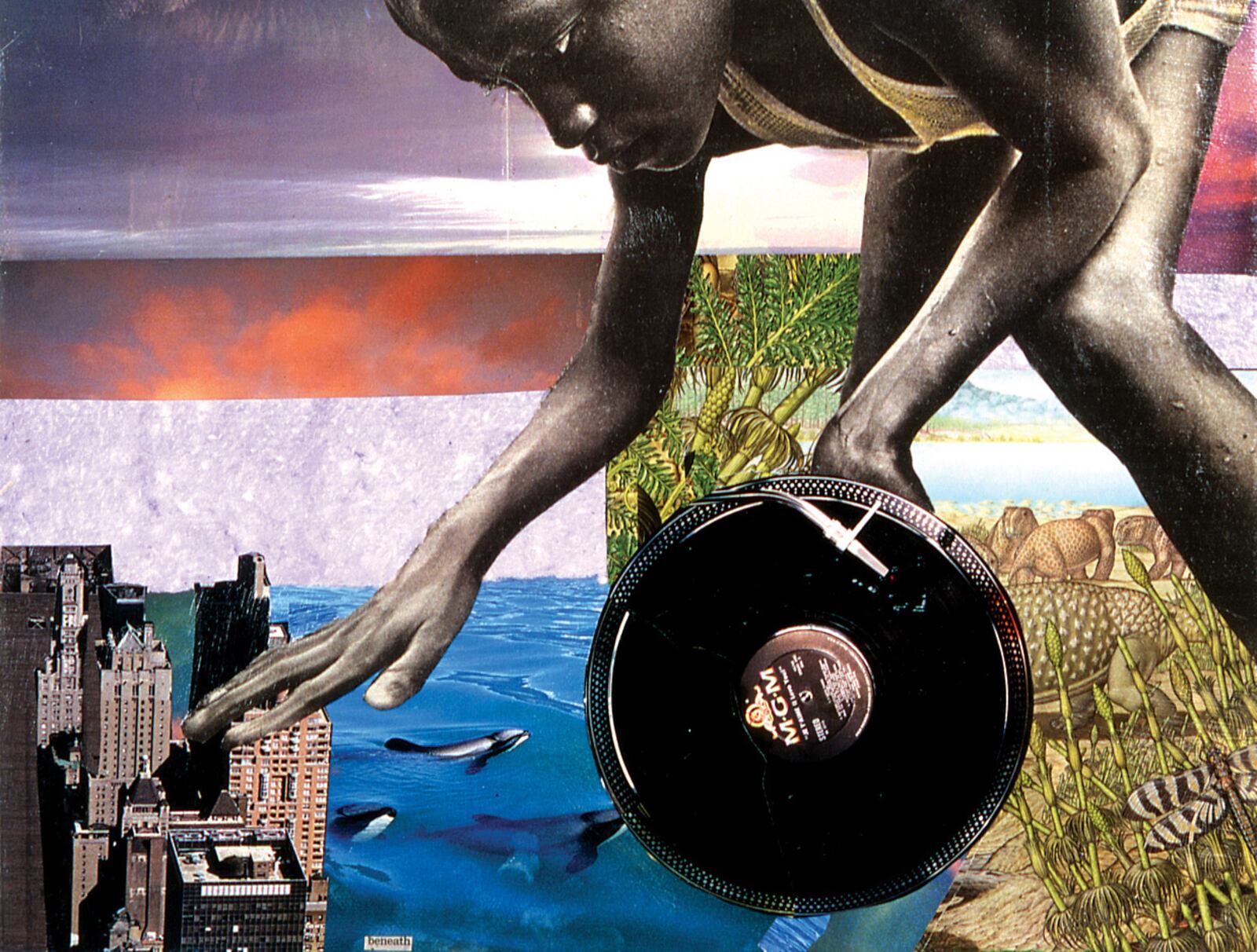 Krista Franklin: "Transatlantic Turntable-ism." Collage on canvas. 2005. PHOTO COURTESY OF KRISTA FRANKLIN