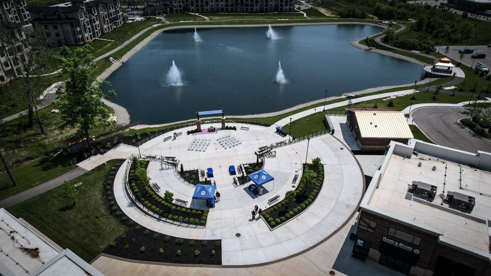 The City of Centerville held a dedication ceremony for the completion of Cornerstone Park Wednesday May 17, 2023. JIM NOELKER/STAFF